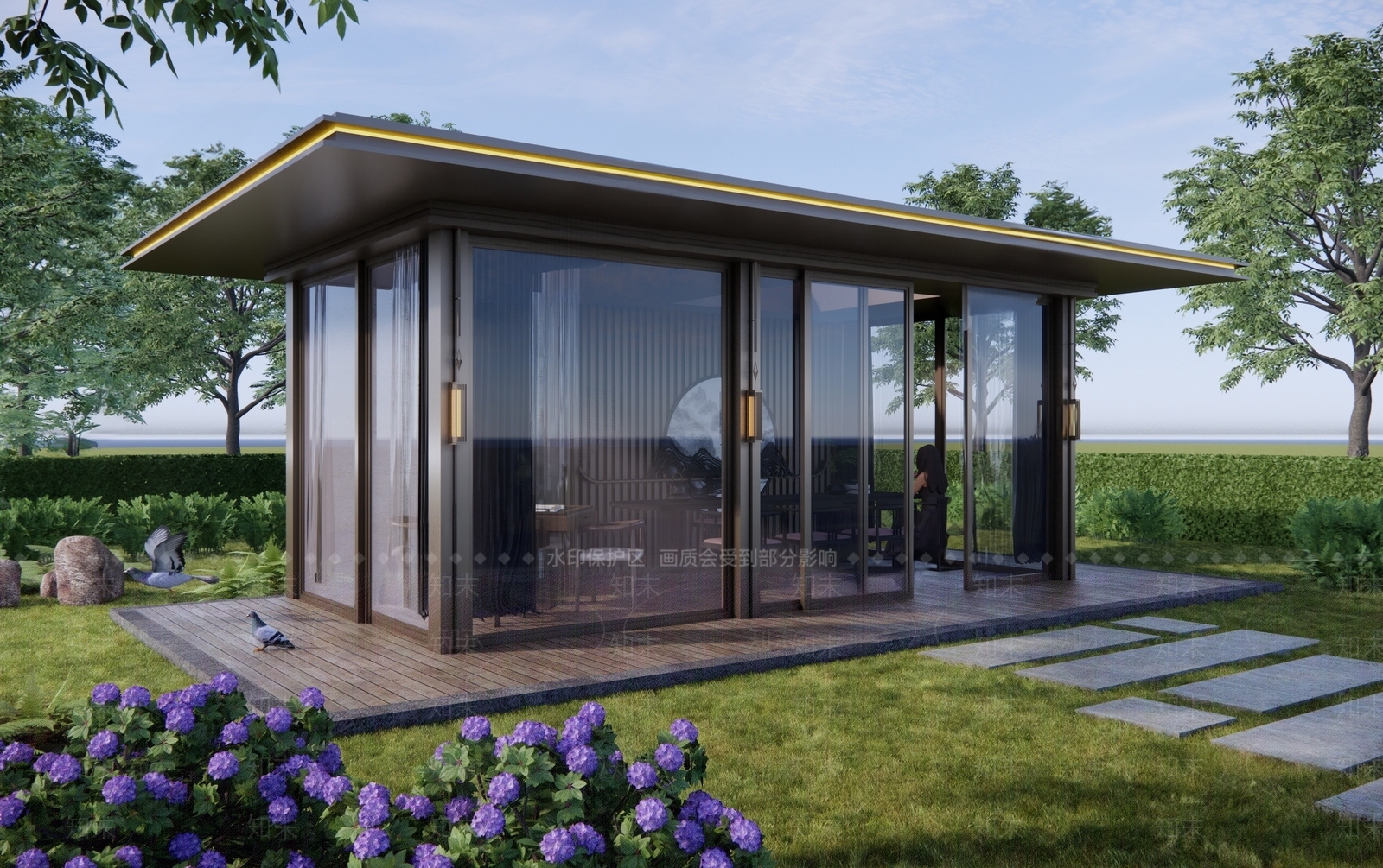 新中式凉亭3D模型下载【ID:1161283724】