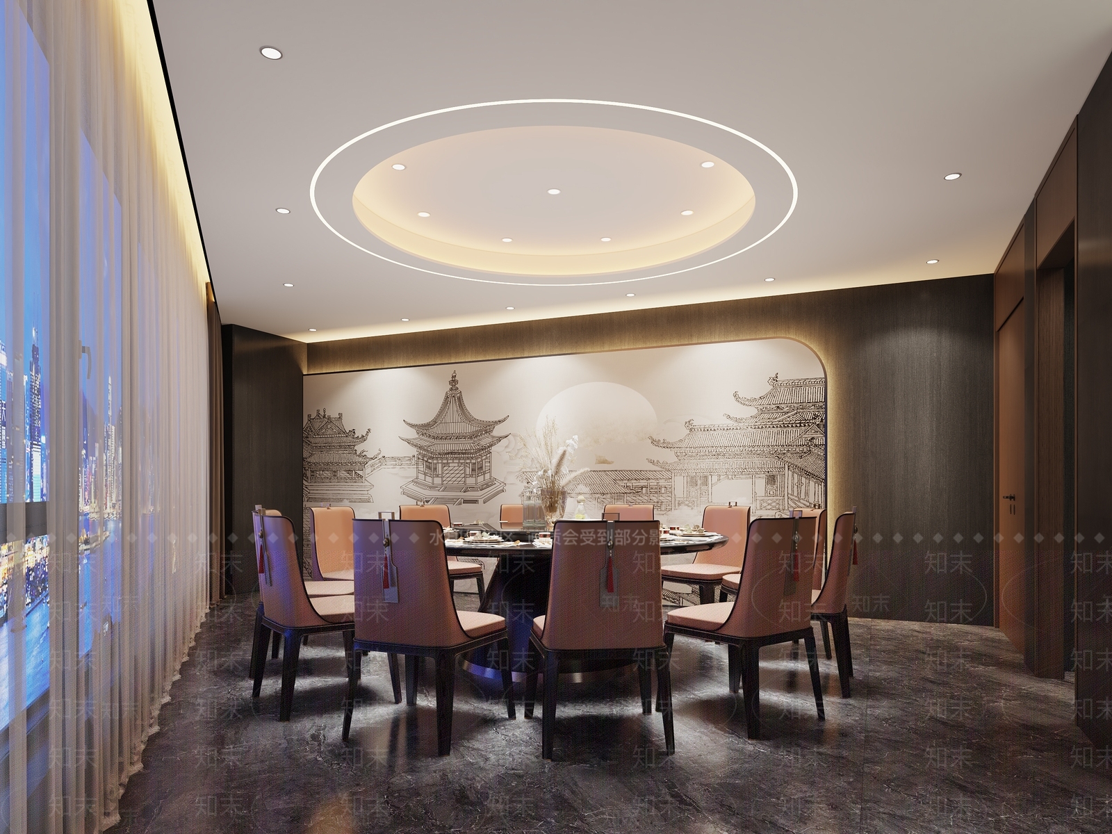 新中式包间3D模型下载【ID:1161284910】