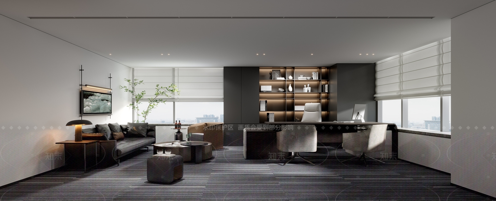 现代茶室3D模型下载【ID:1214599099】