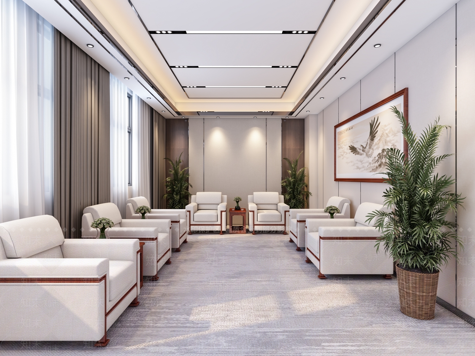 现代接待室3D模型下载【ID:1161295773】