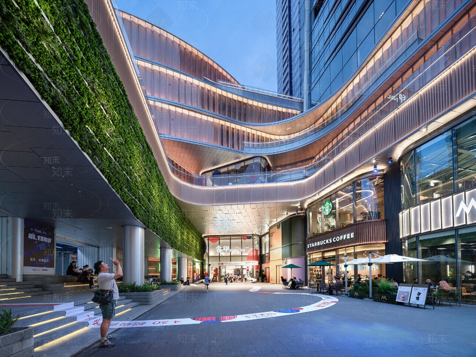 商场商铺店铺外街步行街外景贴图下载【ID:1161297126】