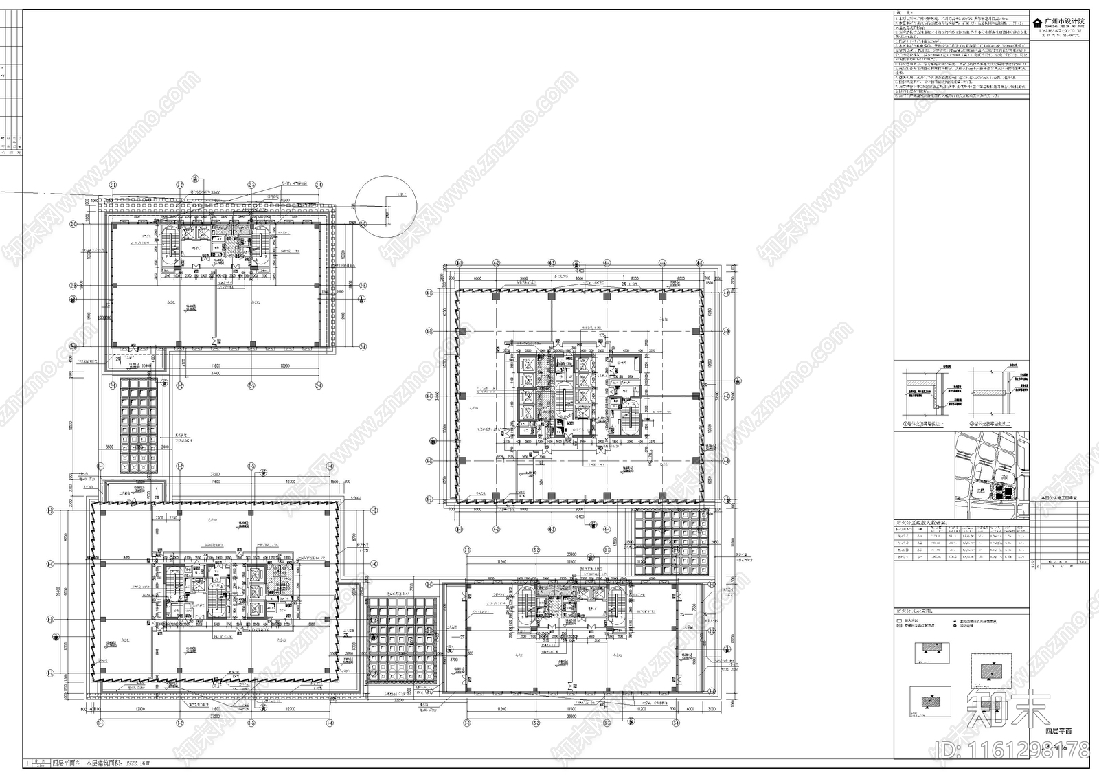 高层办公楼建cad施工图下载【ID:1161298178】