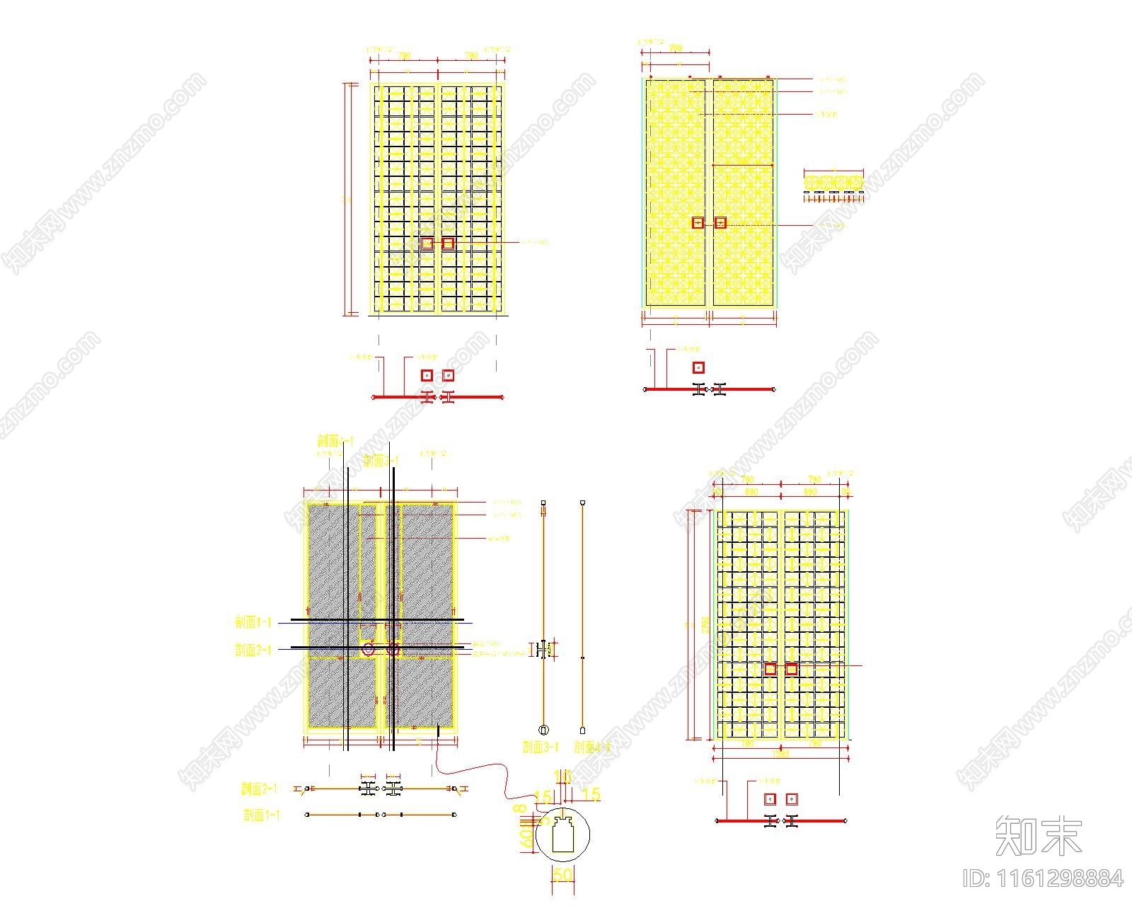 双开定制款施工图下载【ID:1161298884】
