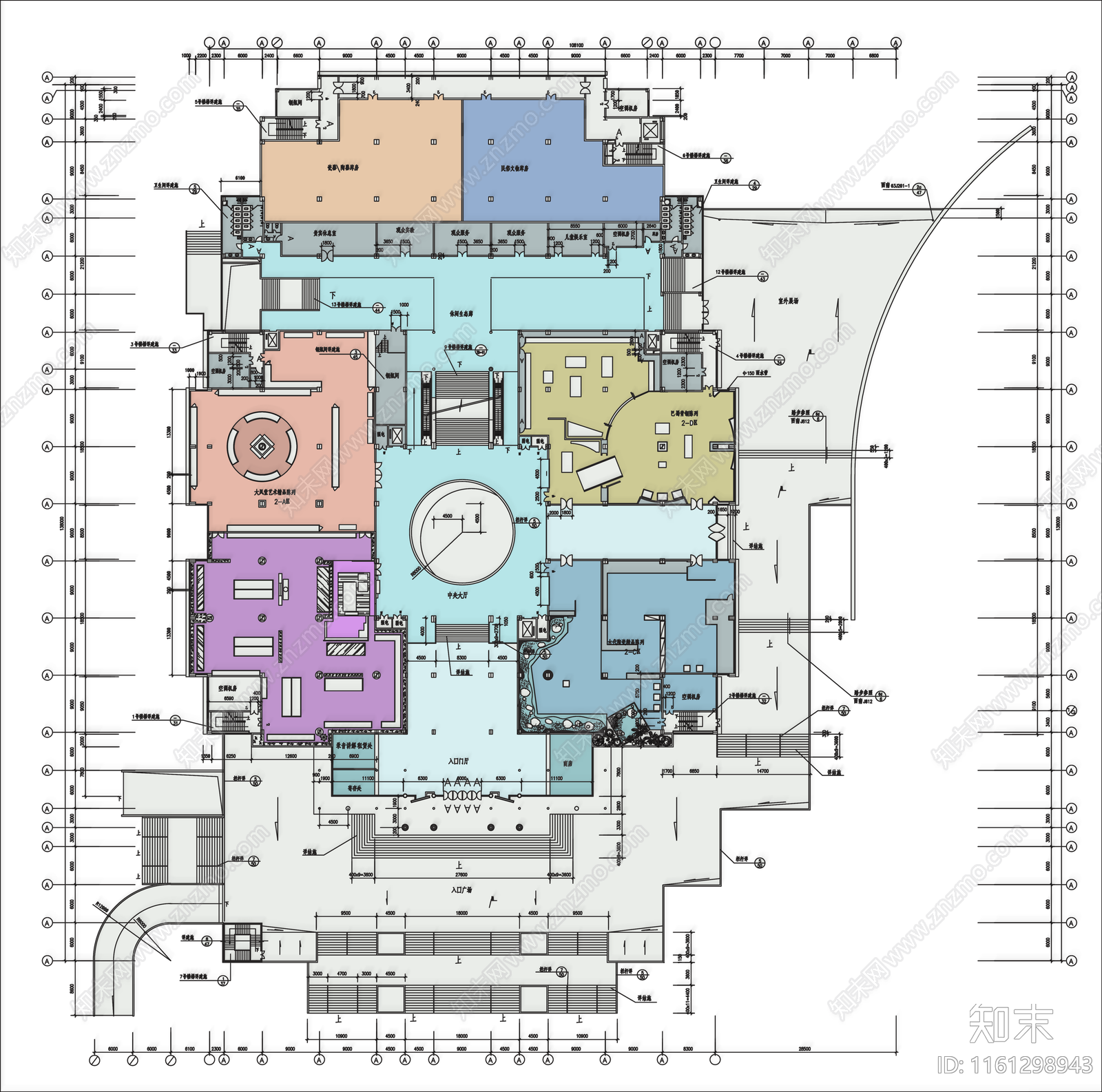 巴蜀博物馆1平面图施工图下载【ID:1161298943】