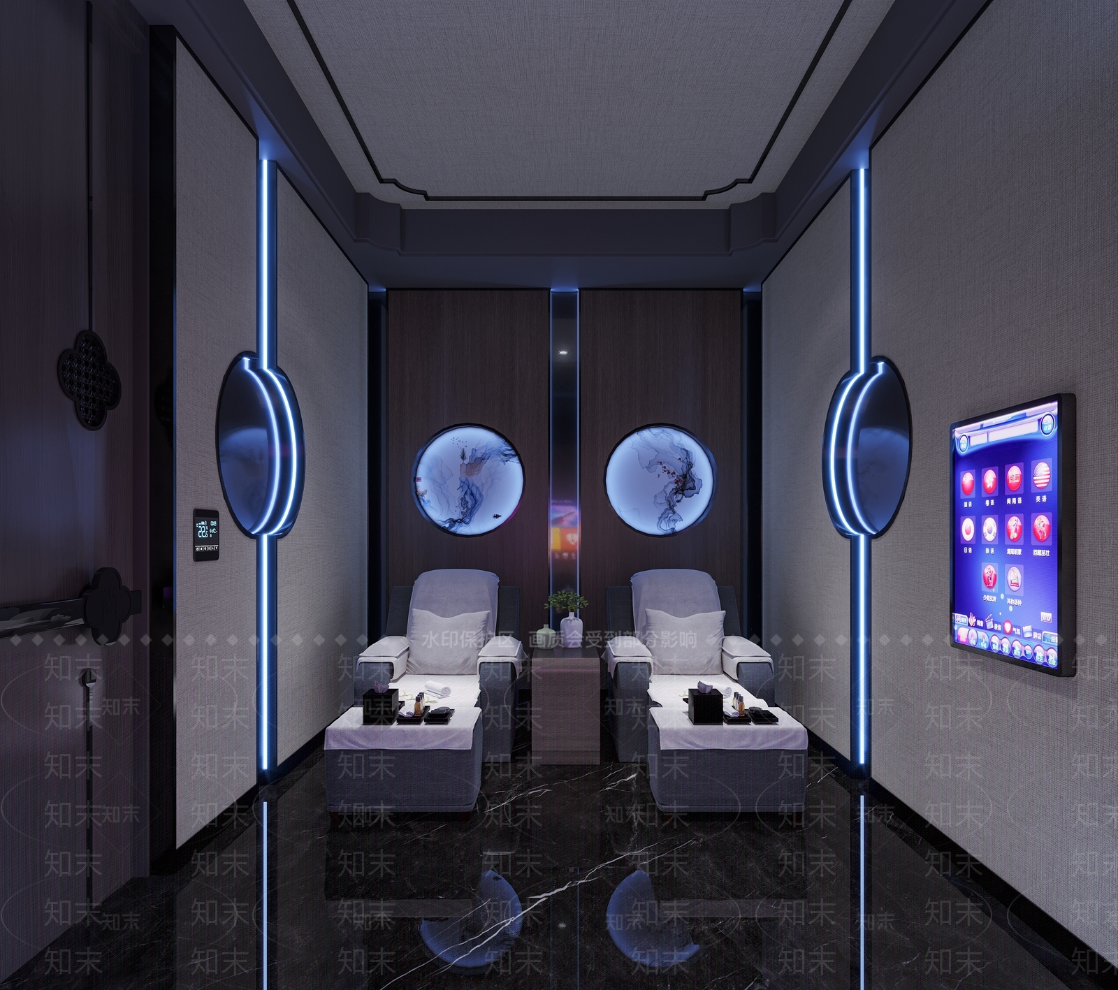 新中式足浴店3D模型下载【ID:1161300239】