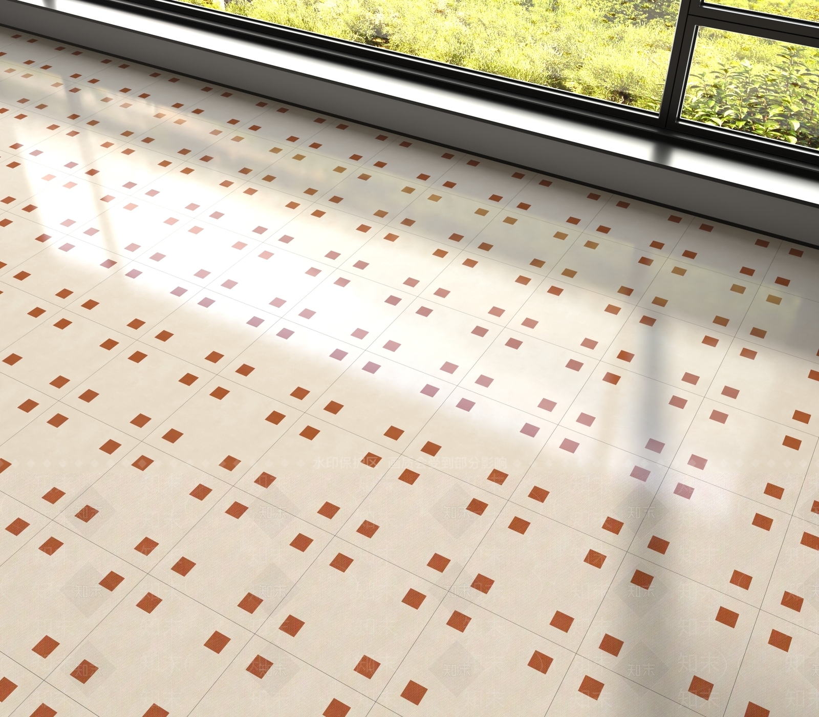 现代简约地面花砖地砖3D模型下载【ID:1161314492】