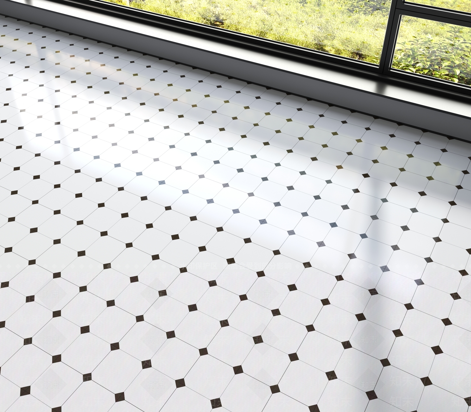 现代艺术花砖地面地砖3D模型下载【ID:1161315404】