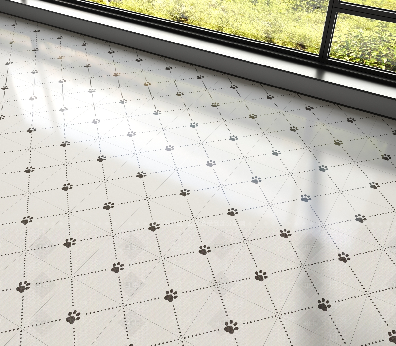 现代艺术花砖地面地砖3D模型下载【ID:1161316715】