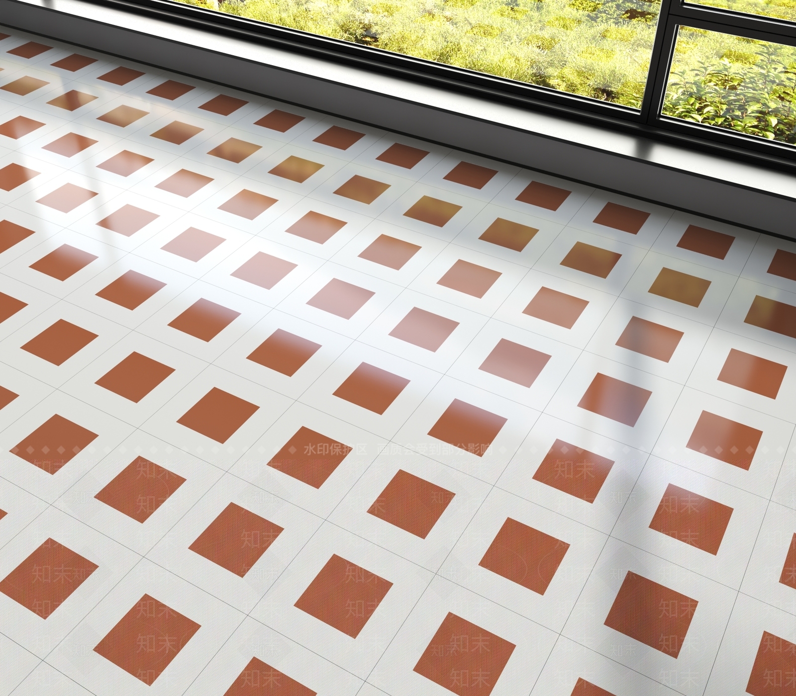 现代艺术花砖地面地砖3D模型下载【ID:1161317779】