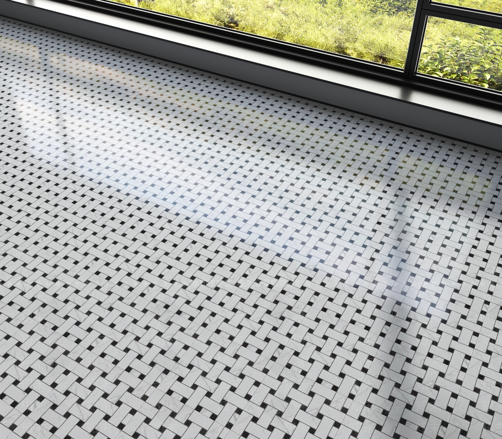 现代艺术花砖地面地砖3D模型下载【ID:1161318167】