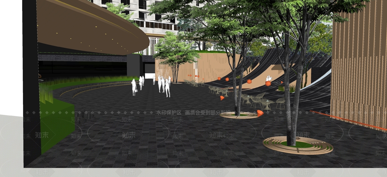 现代文化场馆SU模型下载【ID:1161319946】