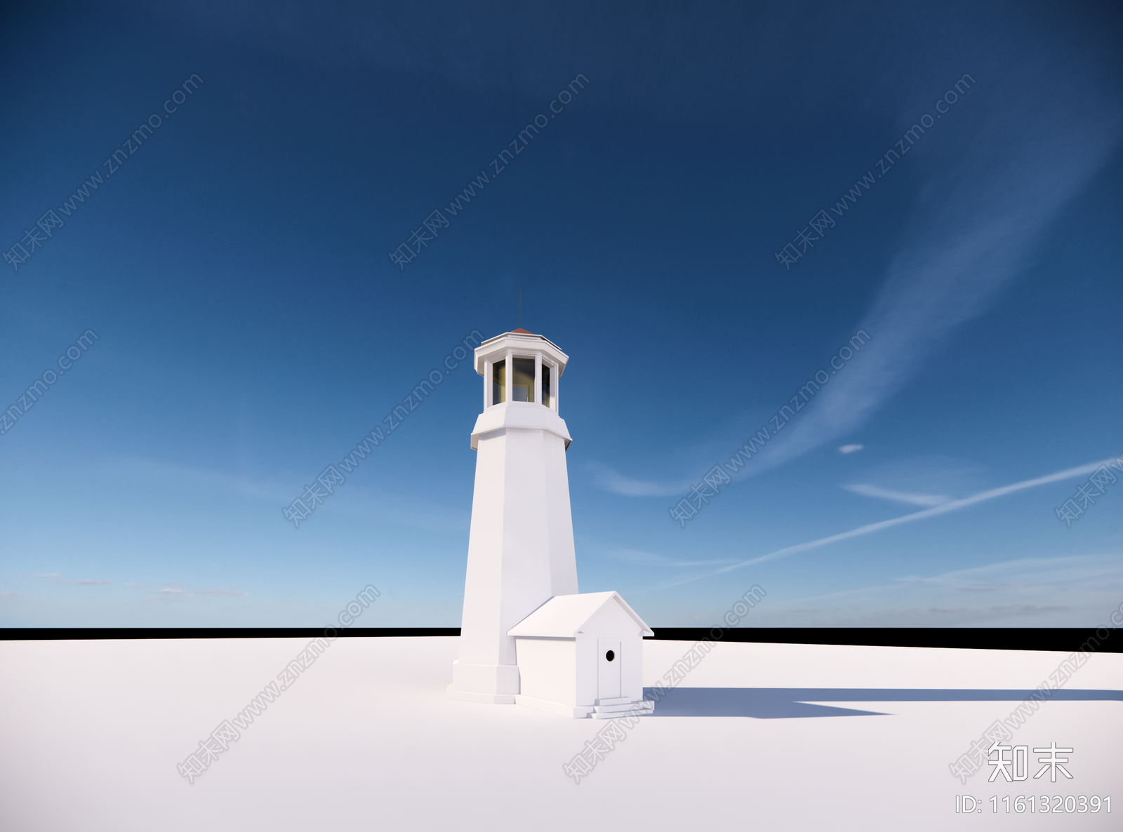 欧式灯塔建筑SU模型下载【ID:1161320391】