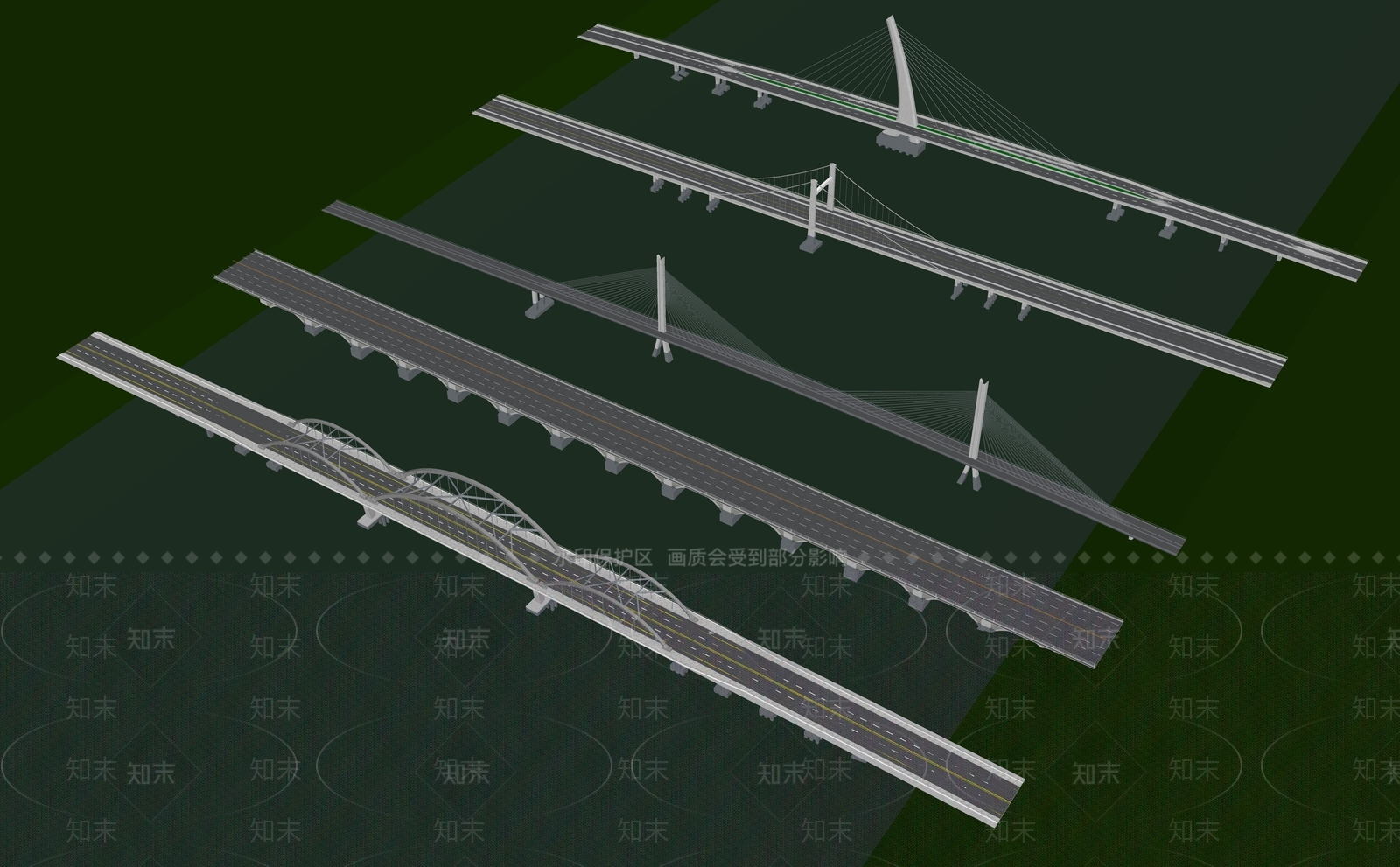 现代跨江大桥SU模型下载【ID:1161321108】