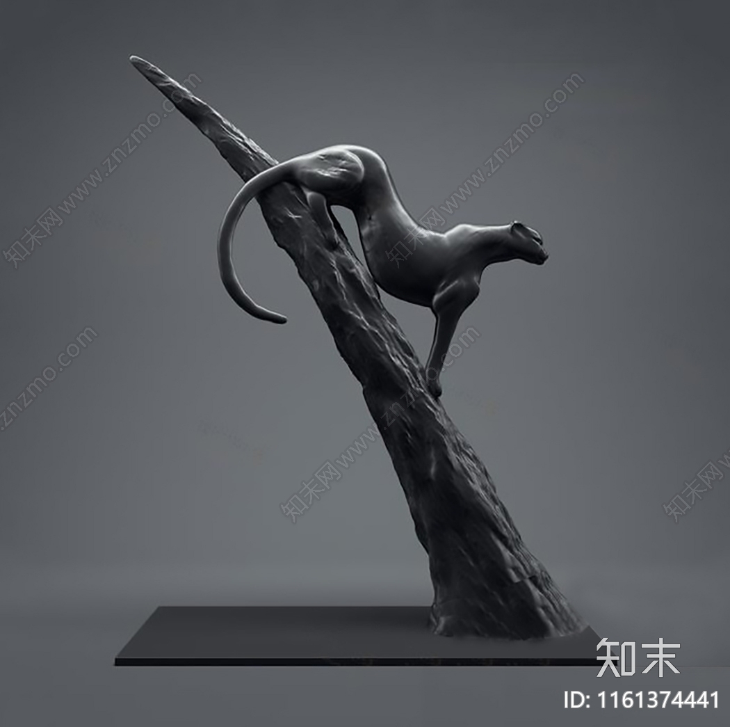 现代雕塑摆件3D模型下载【ID:1161374441】