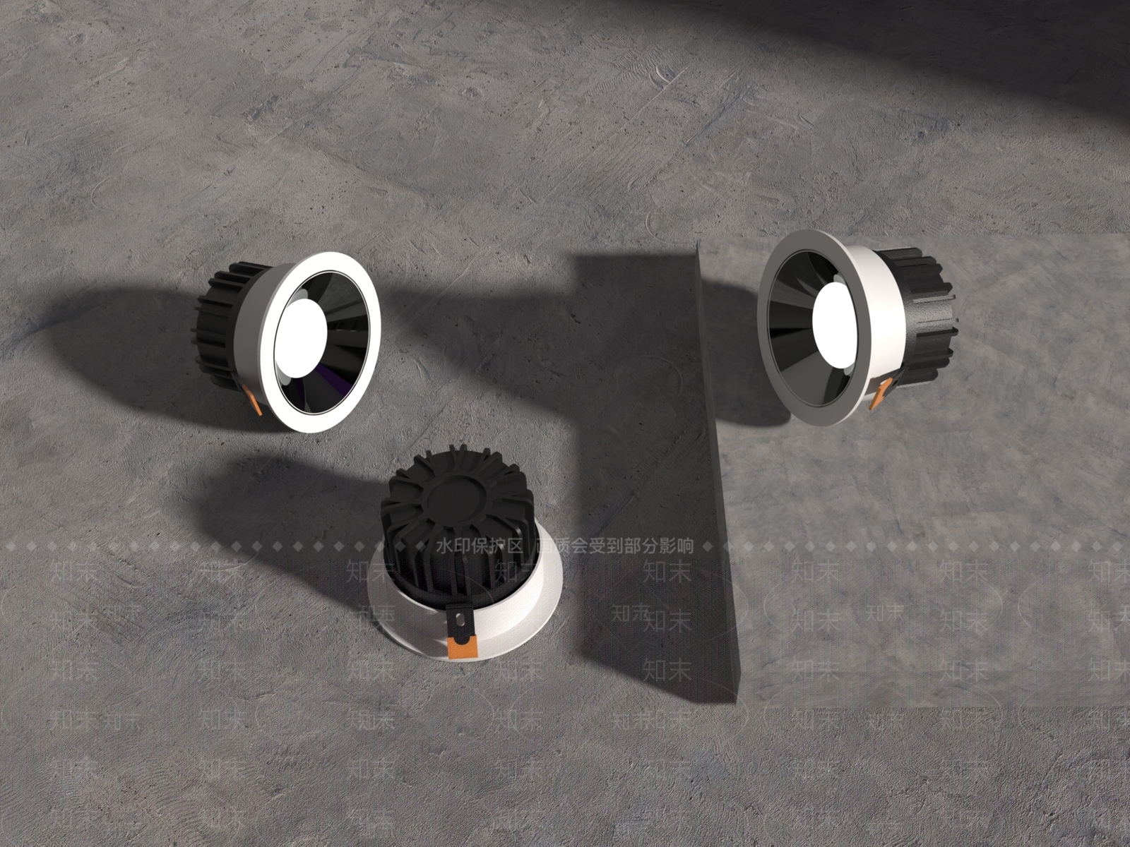 现代筒灯射灯3D模型下载【ID:1161323546】