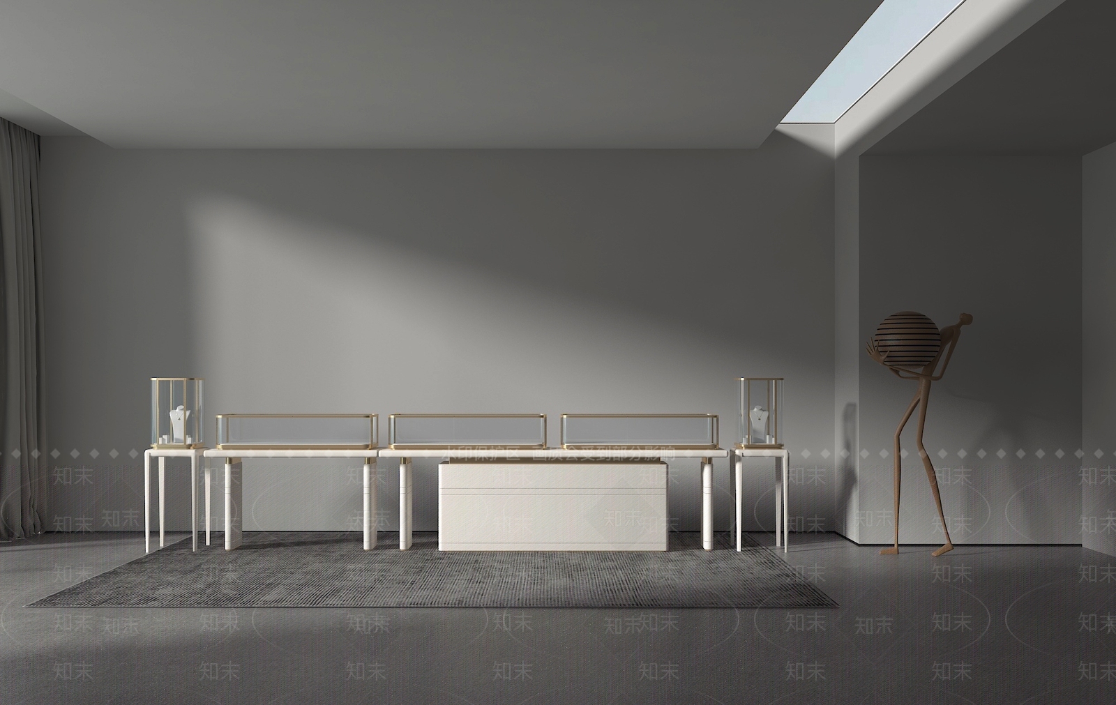 现代珠宝柜台3D模型下载【ID:1161326261】