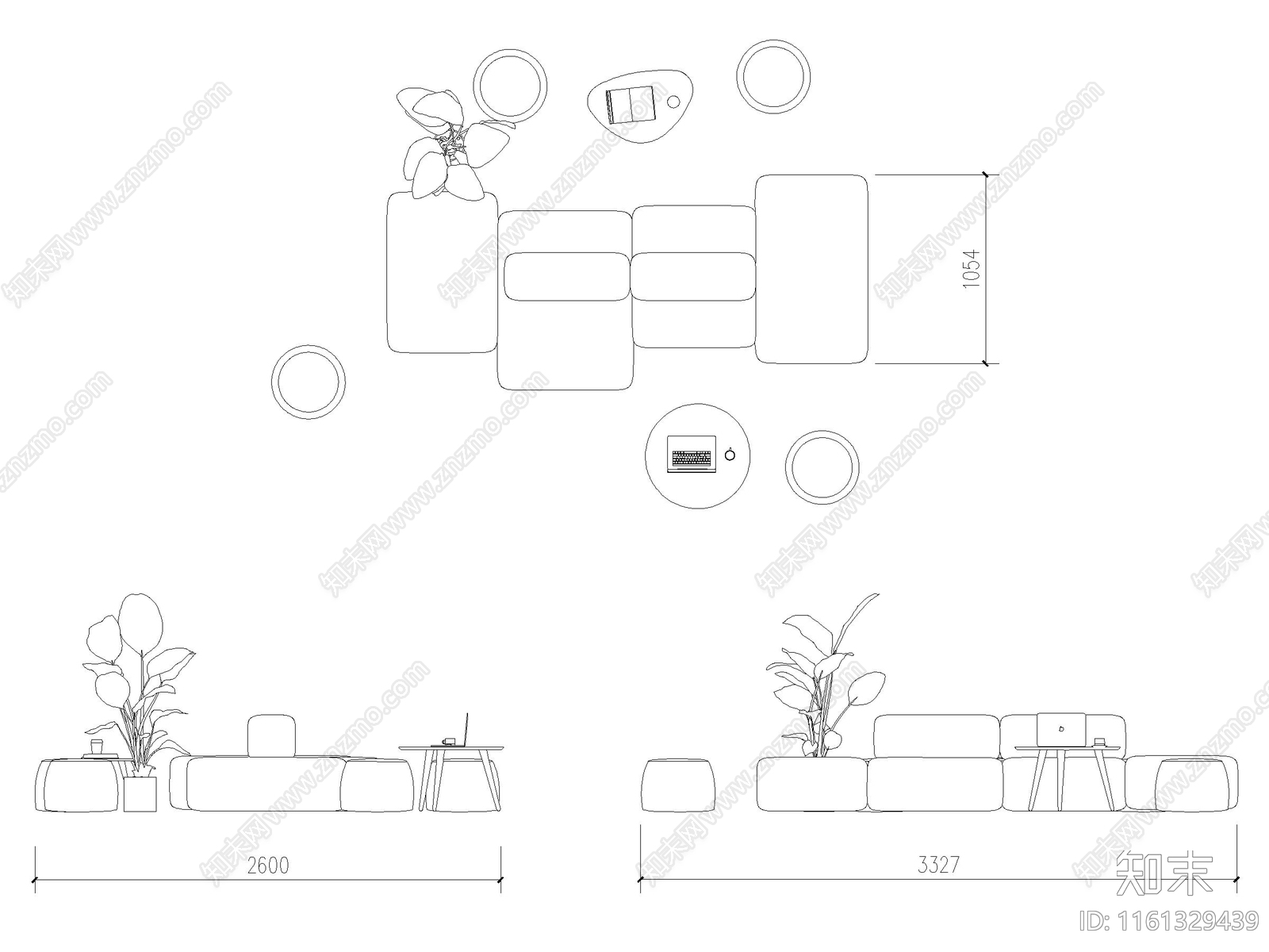 现代办公休闲沙发异形沙发儿童沙发施工图下载【ID:1161329439】