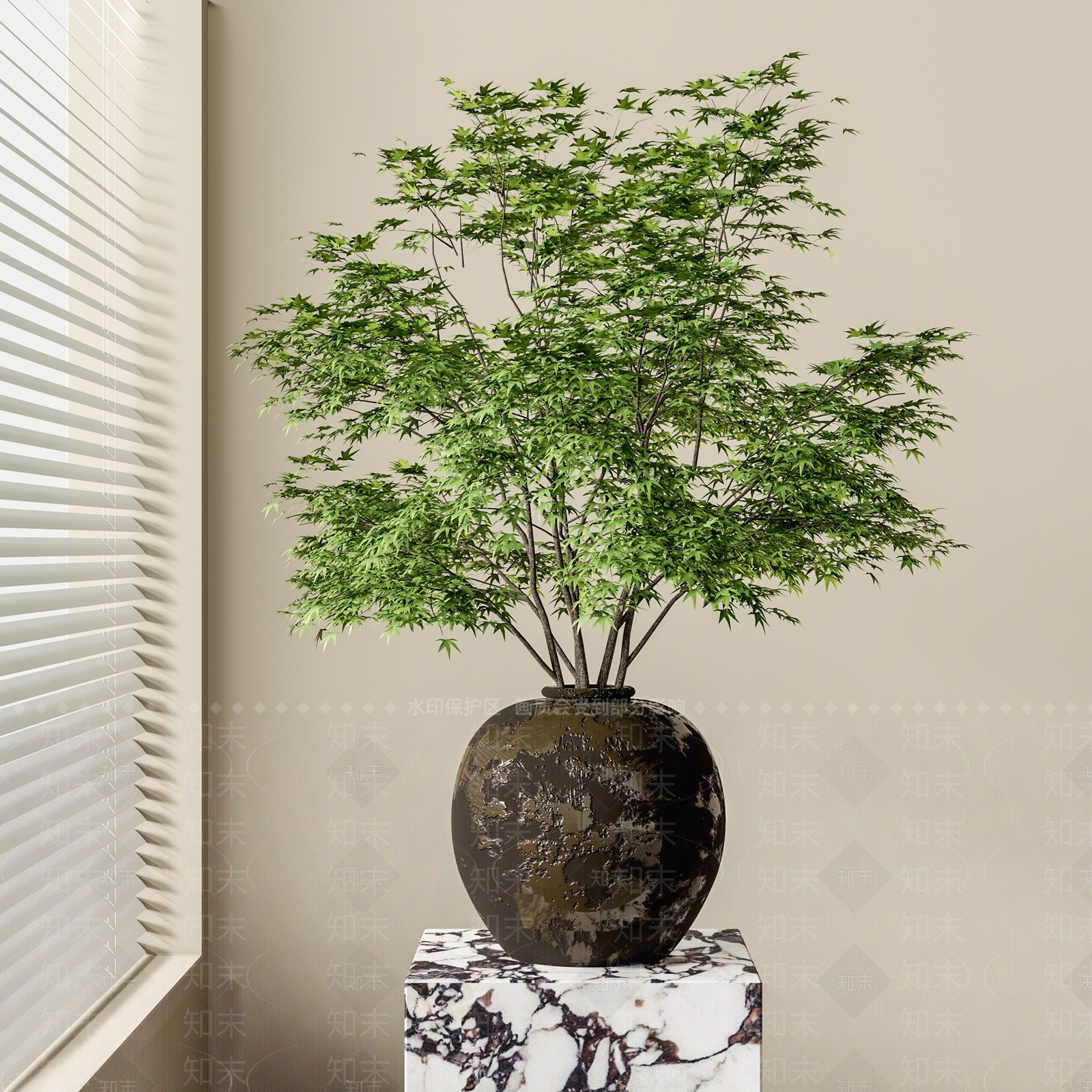 现代绿植花艺盆栽SU模型下载【ID:1161330870】