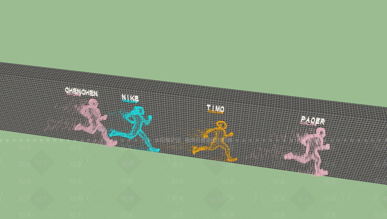 现代体育运动跑步人物SU模型下载【ID:1161332381】