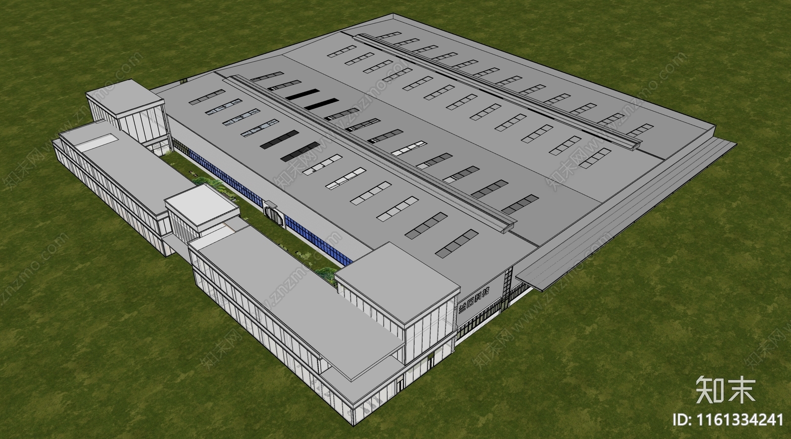 现代工业厂房SU模型下载【ID:1161334241】