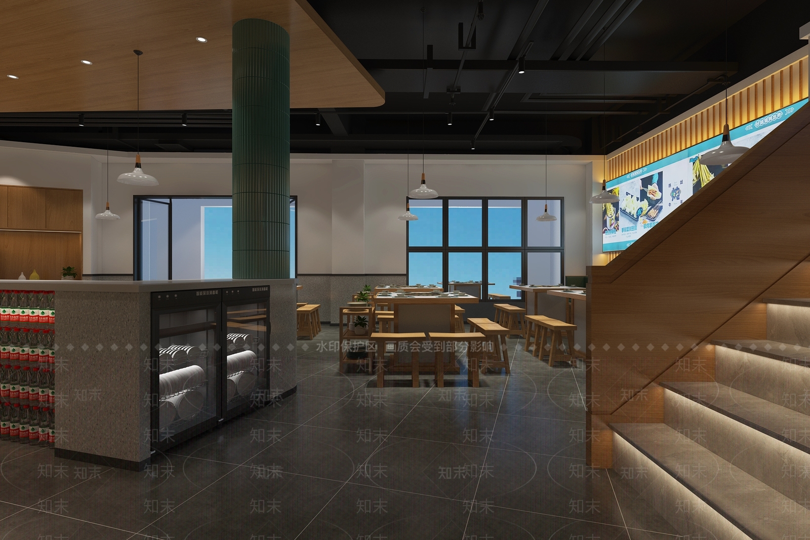 现代火锅店3D模型下载【ID:1161335835】