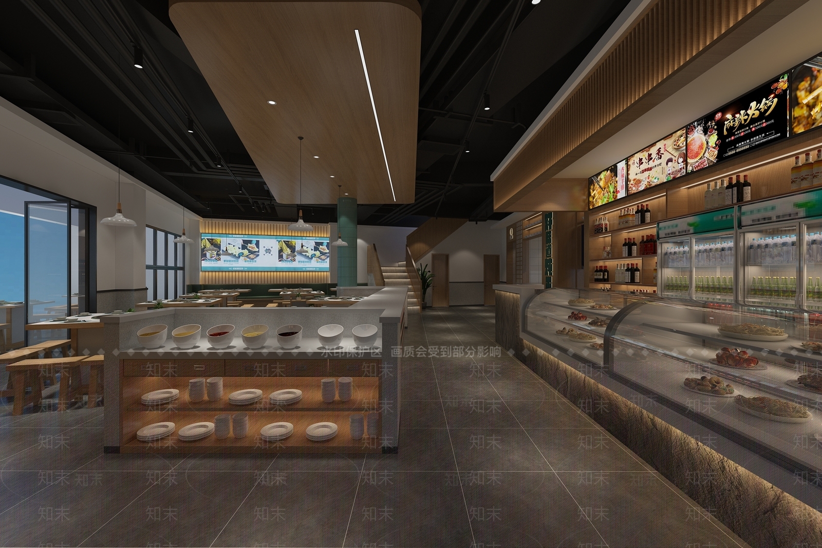 现代火锅店3D模型下载【ID:1161335835】
