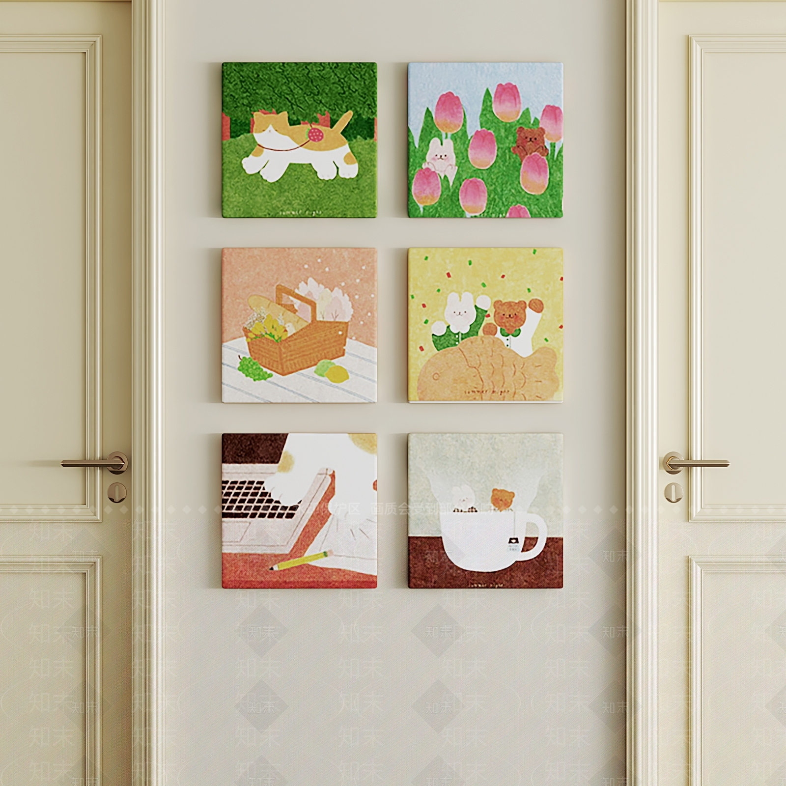 现代儿童房装饰画3D模型下载【ID:1161341756】