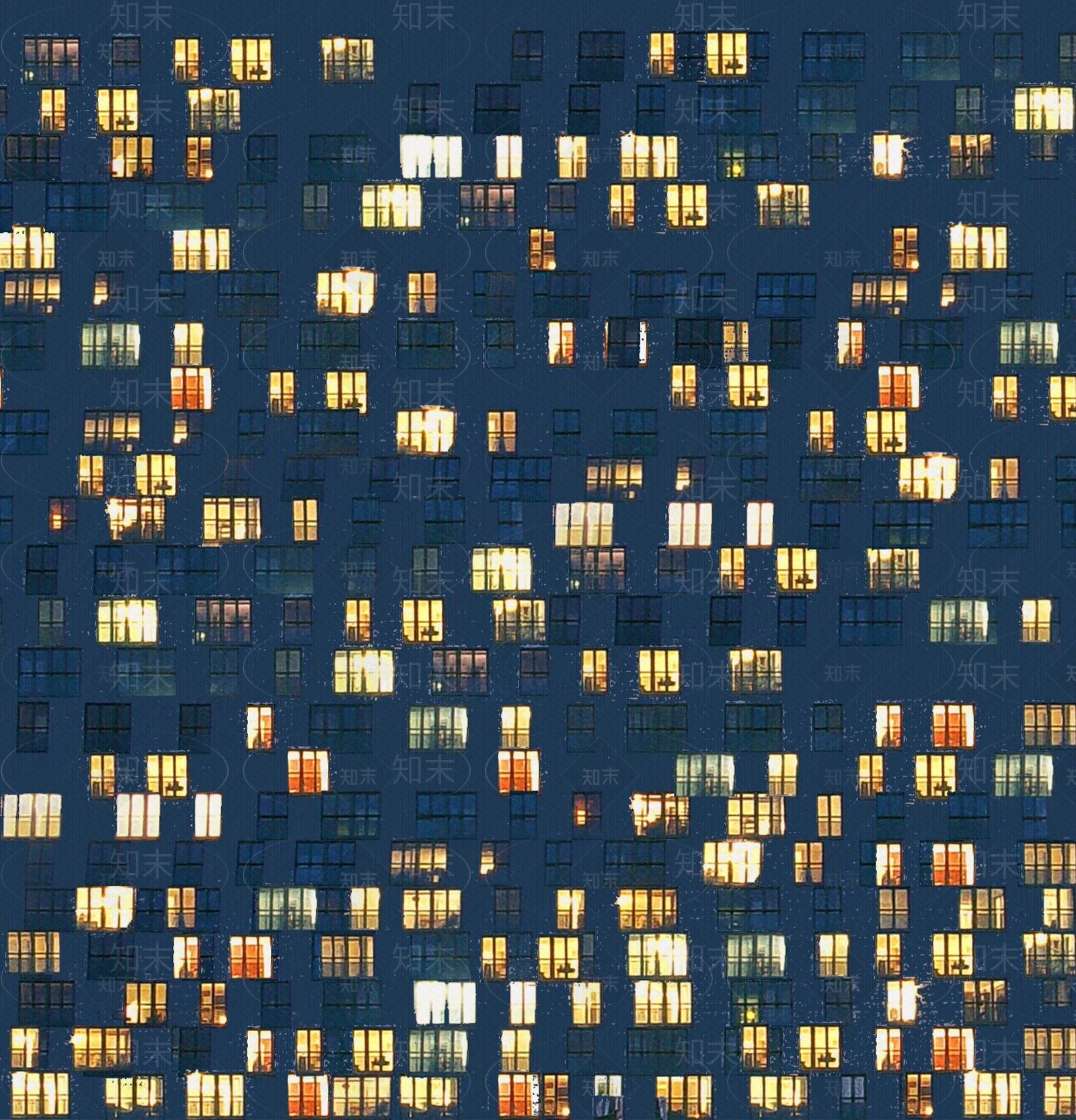 办公楼公寓楼家具夜景内透橱窗外立面贴图下载【ID:1161343901】