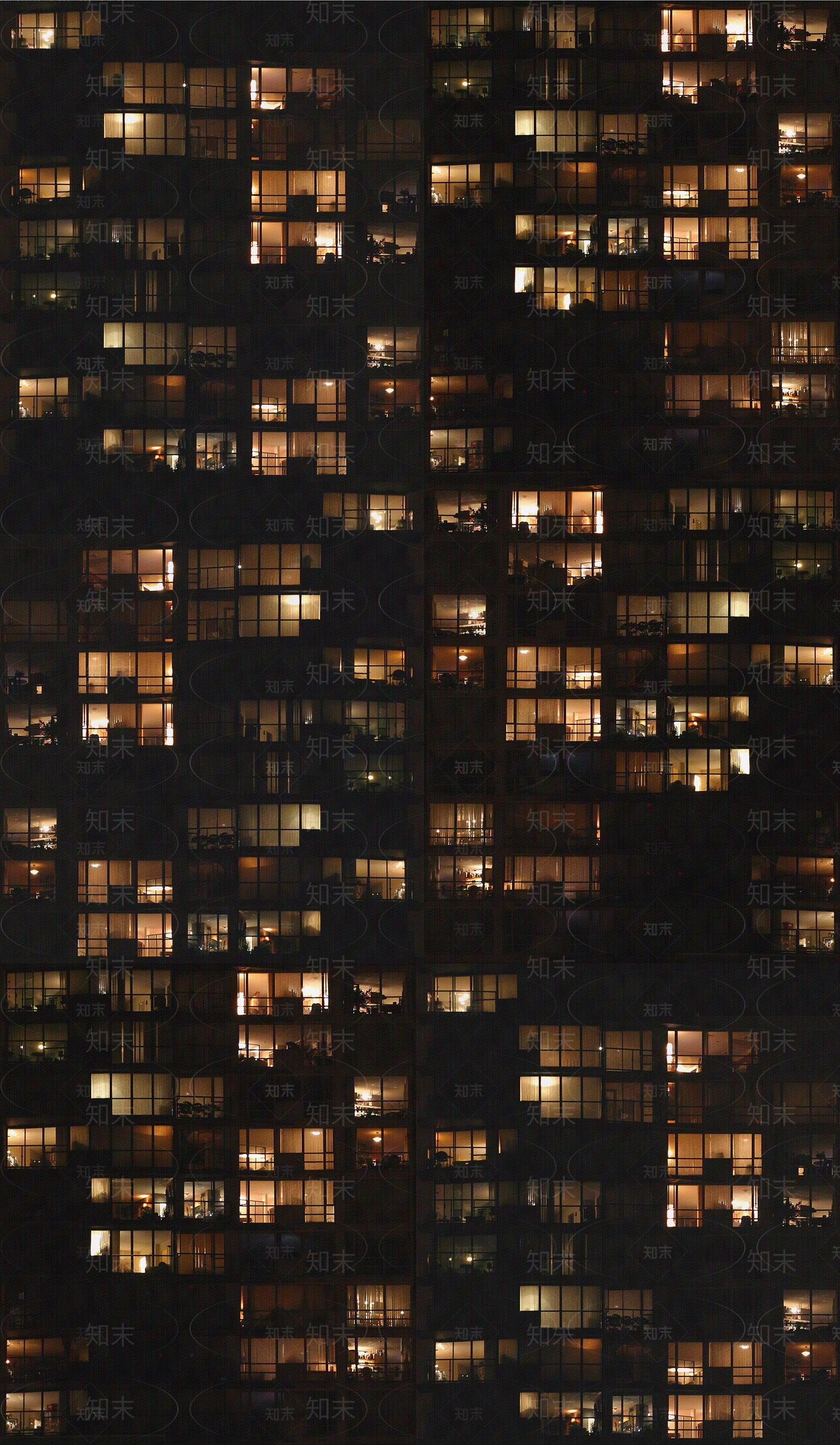 办公楼公寓楼家具夜景内透橱窗外立面贴图下载【ID:1161343998】