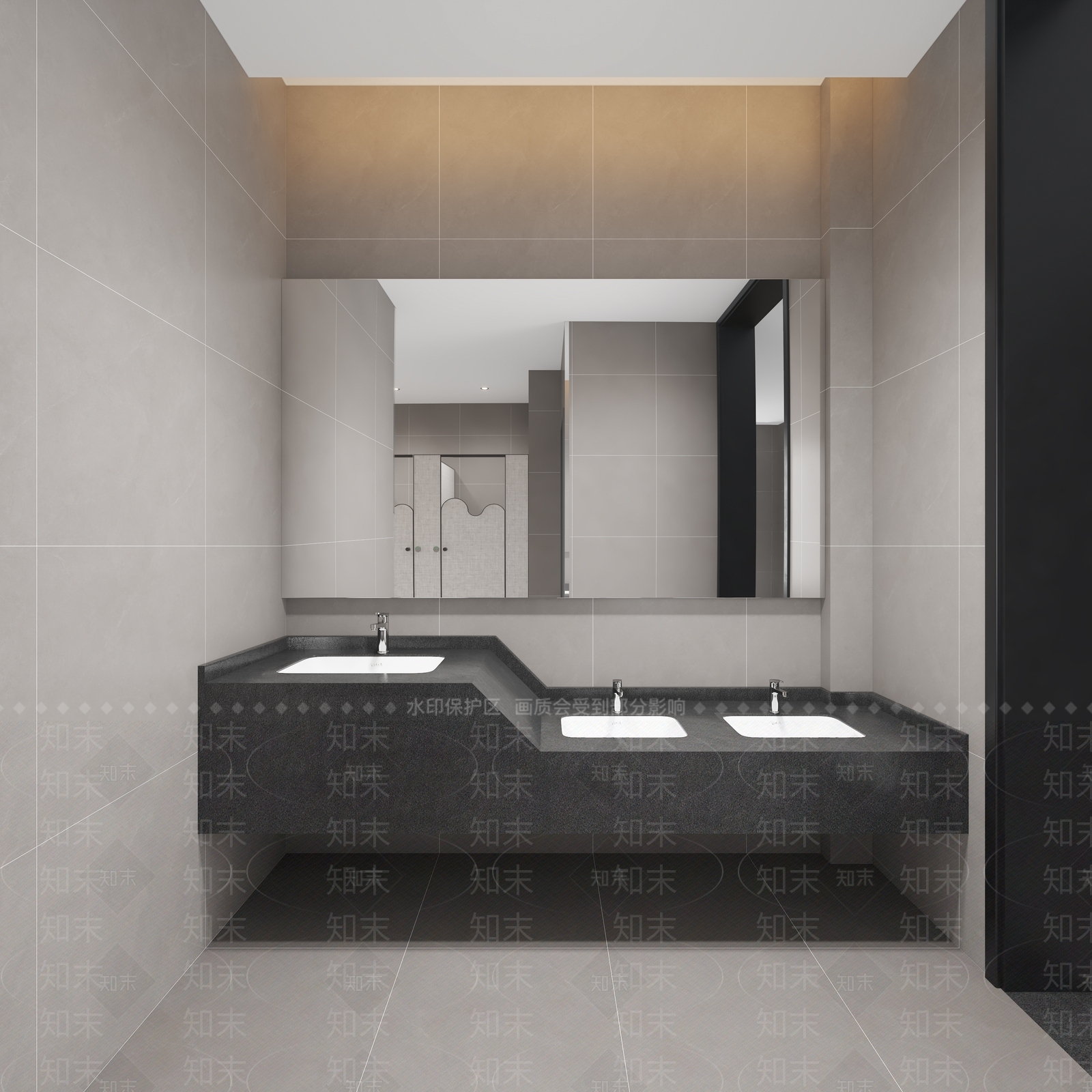 现代公共卫生间3D模型下载【ID:1161350532】