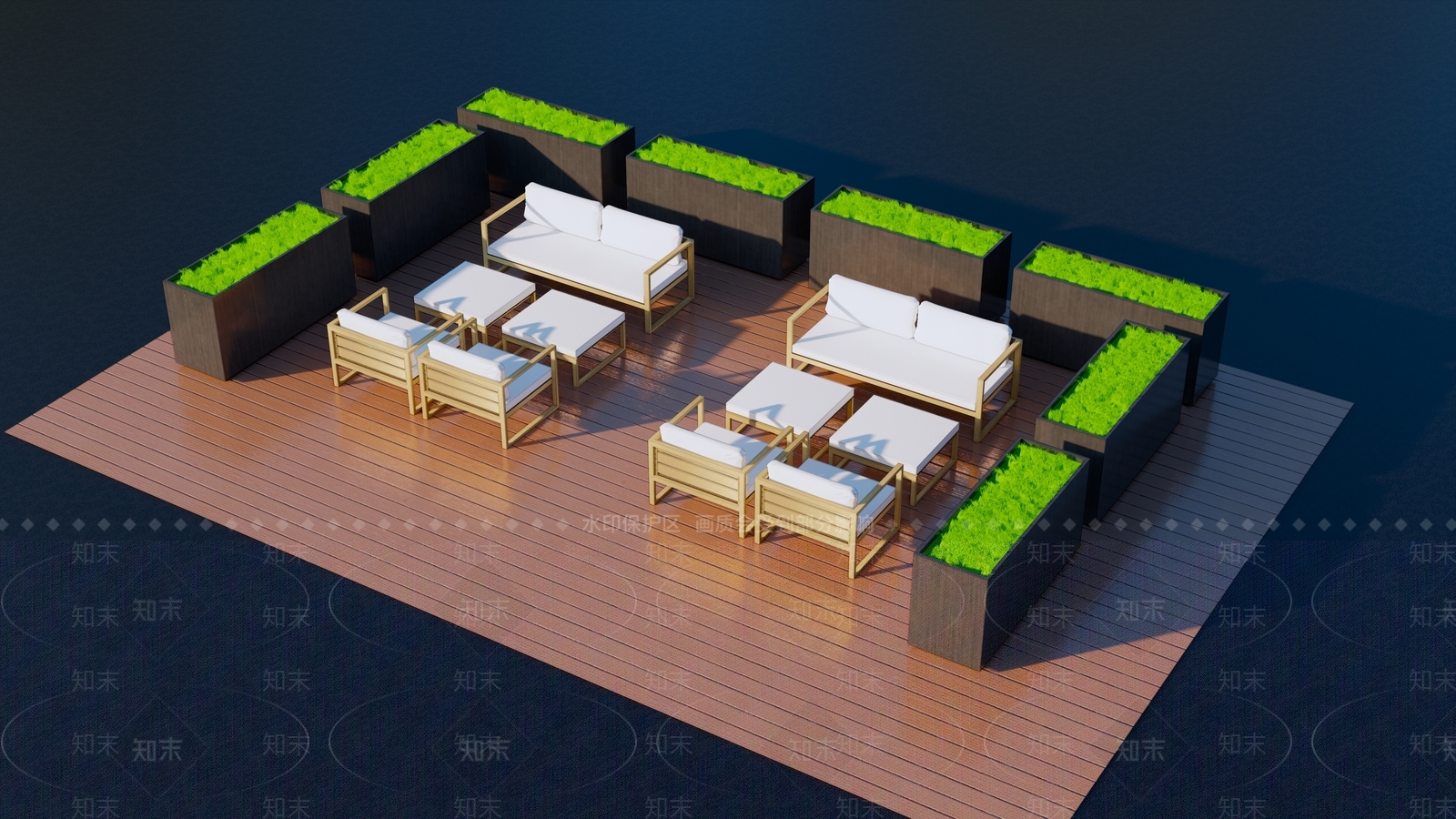 现代商业街外摆SU模型下载【ID:1161358986】