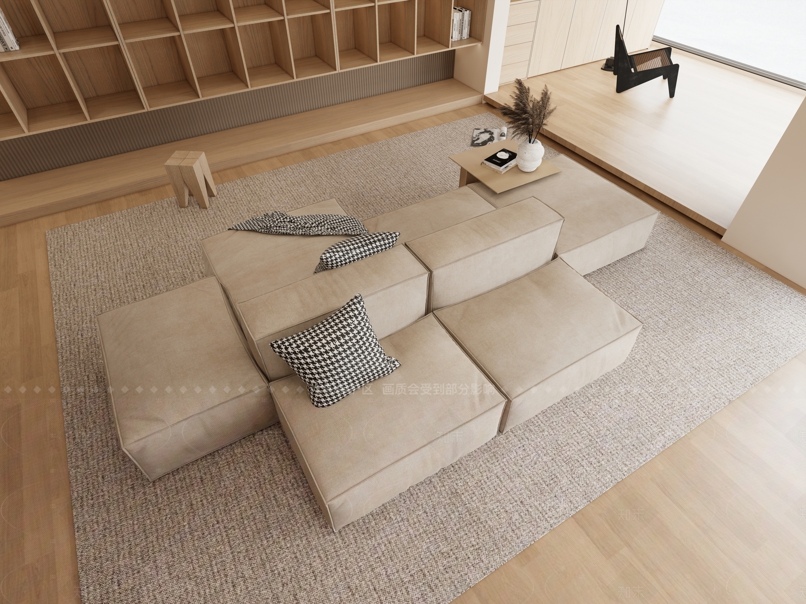 现代家居客厅SU模型下载【ID:1215962315】