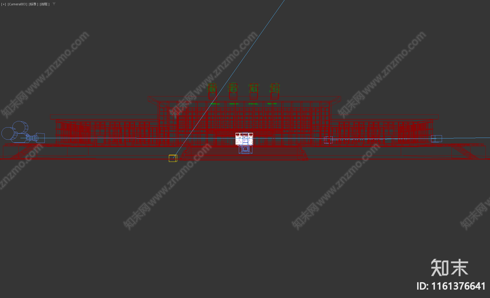 现代车站外观3D模型下载【ID:1161376641】