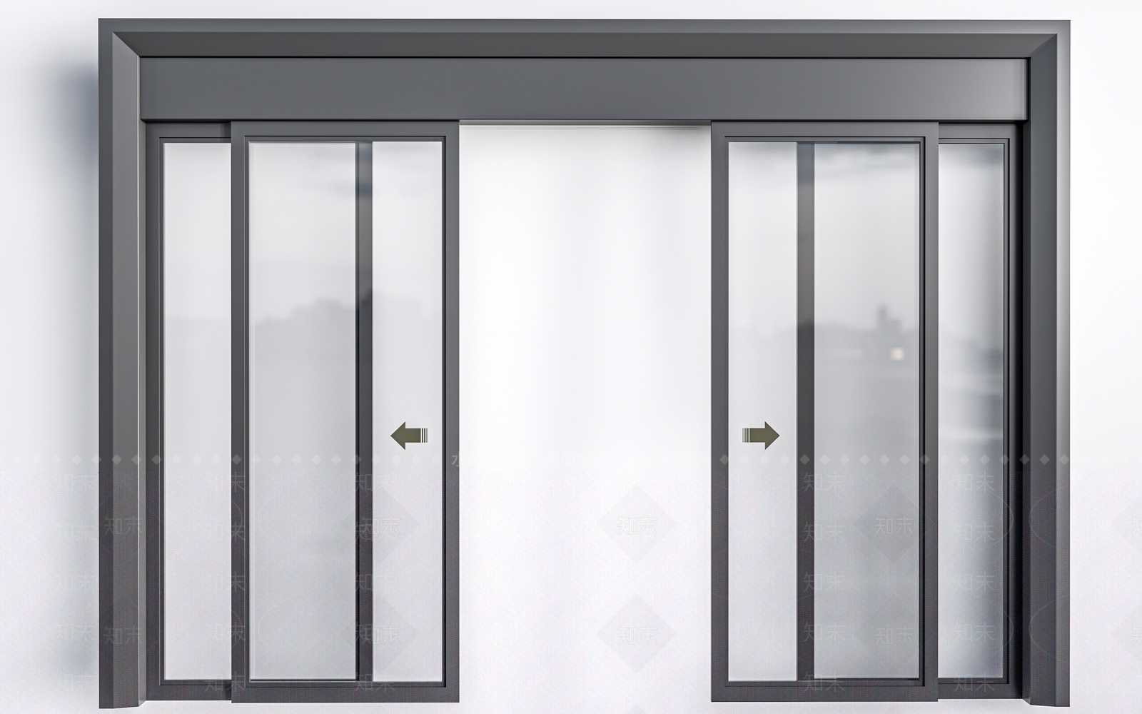 现代玻璃感应门3D模型下载【ID:1161377914】
