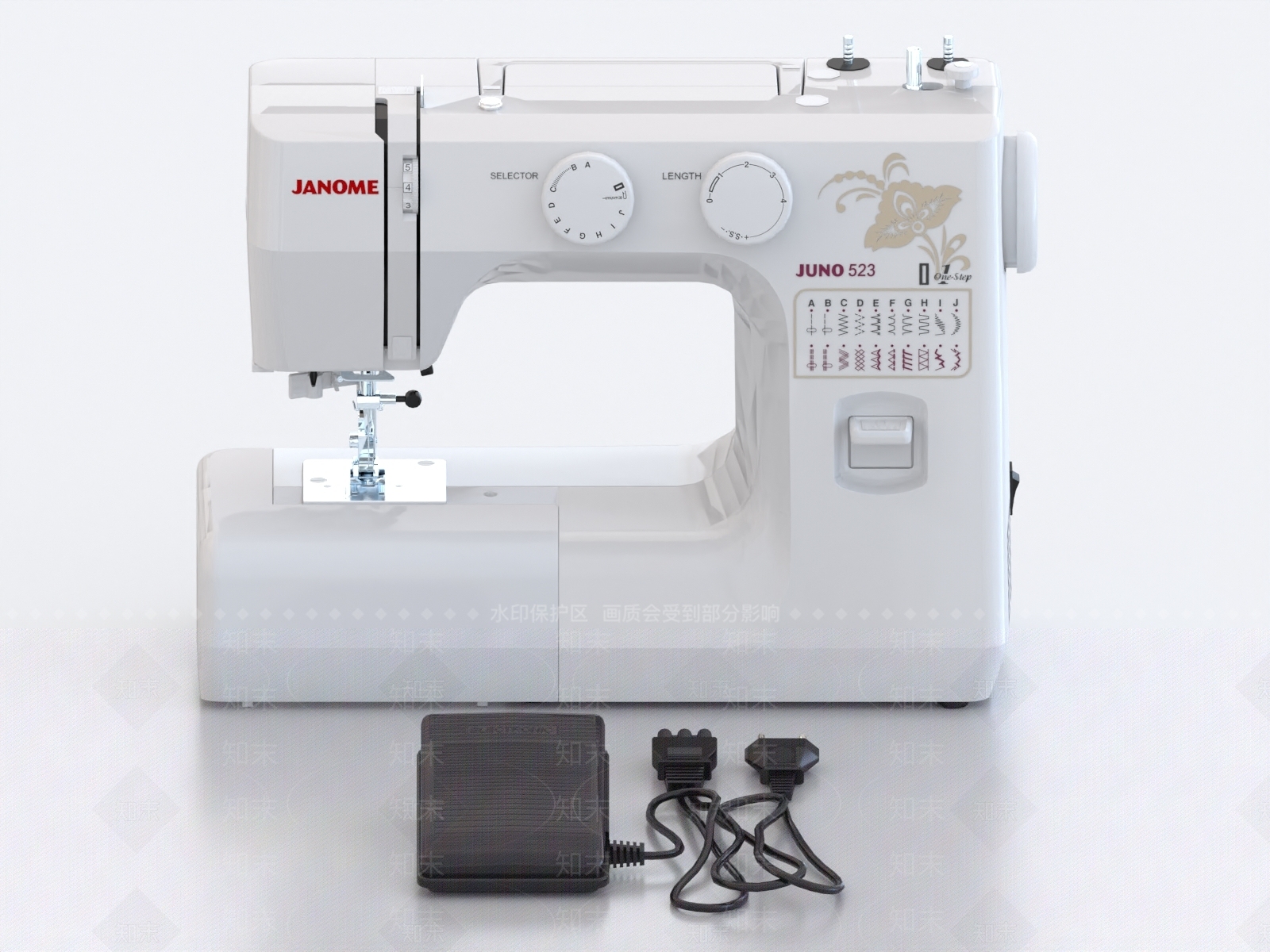 现代缝纫机3D模型下载【ID:1161382953】