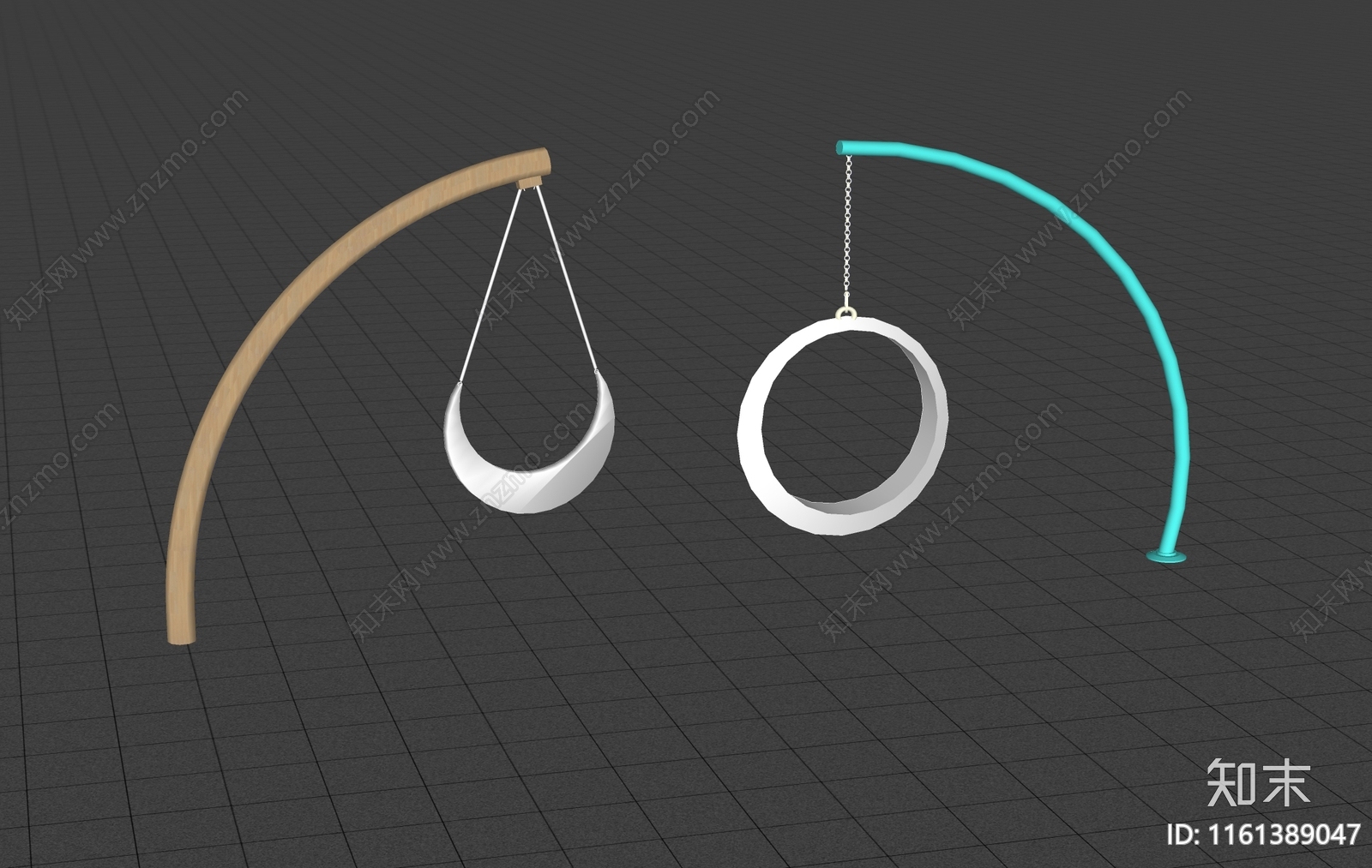 现代月亮秋千SU模型下载【ID:1161389047】