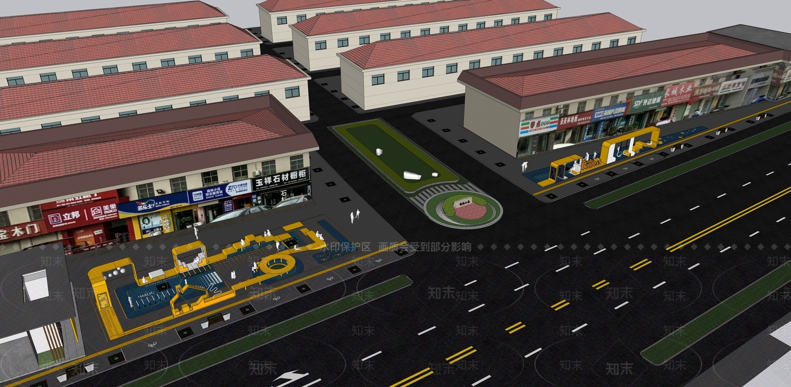 现代口袋公园SU模型下载【ID:1161394198】