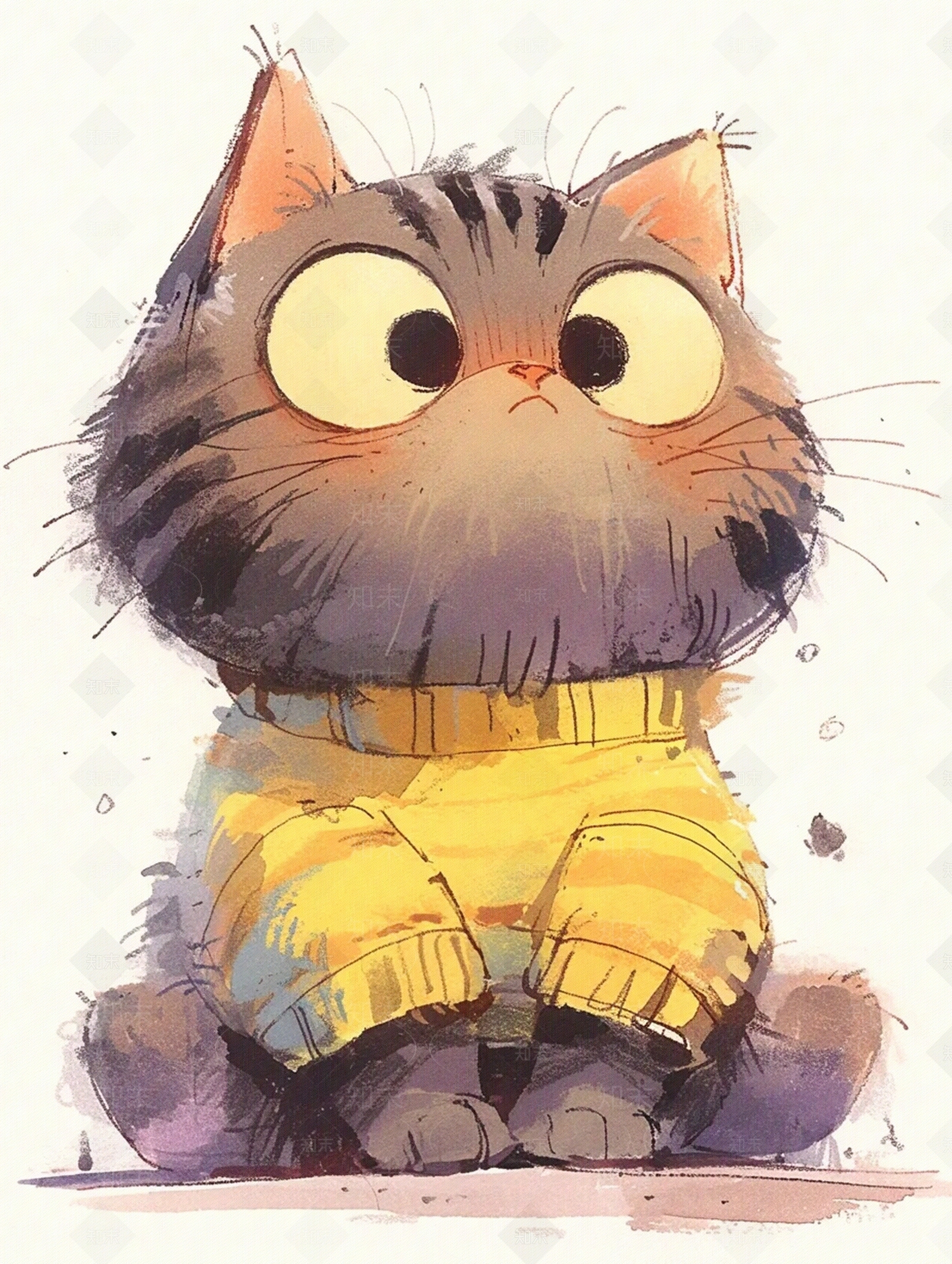 猫咪卡通挂画贴图下载【ID:1161399495】