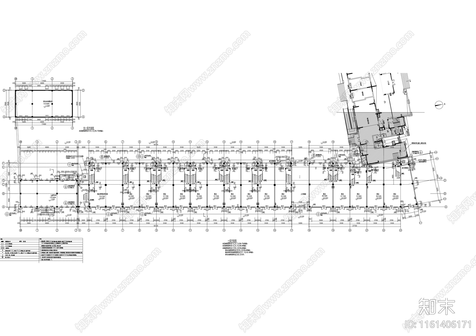 小区沿街商业建cad施工图下载【ID:1161406171】