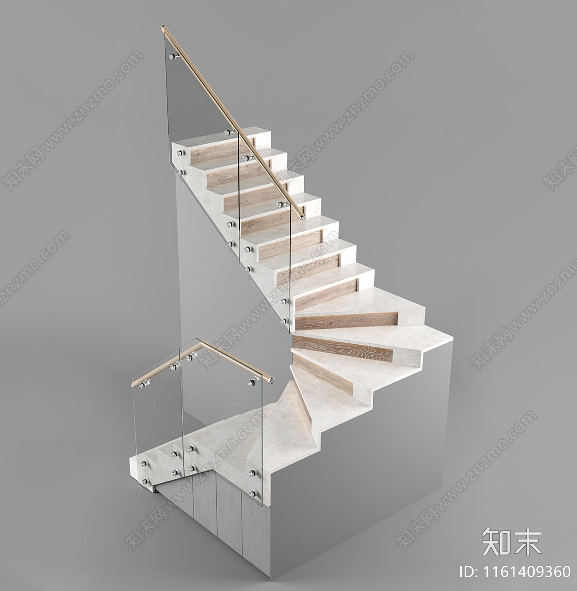 现代玻璃楼梯3D模型下载【ID:1161409360】