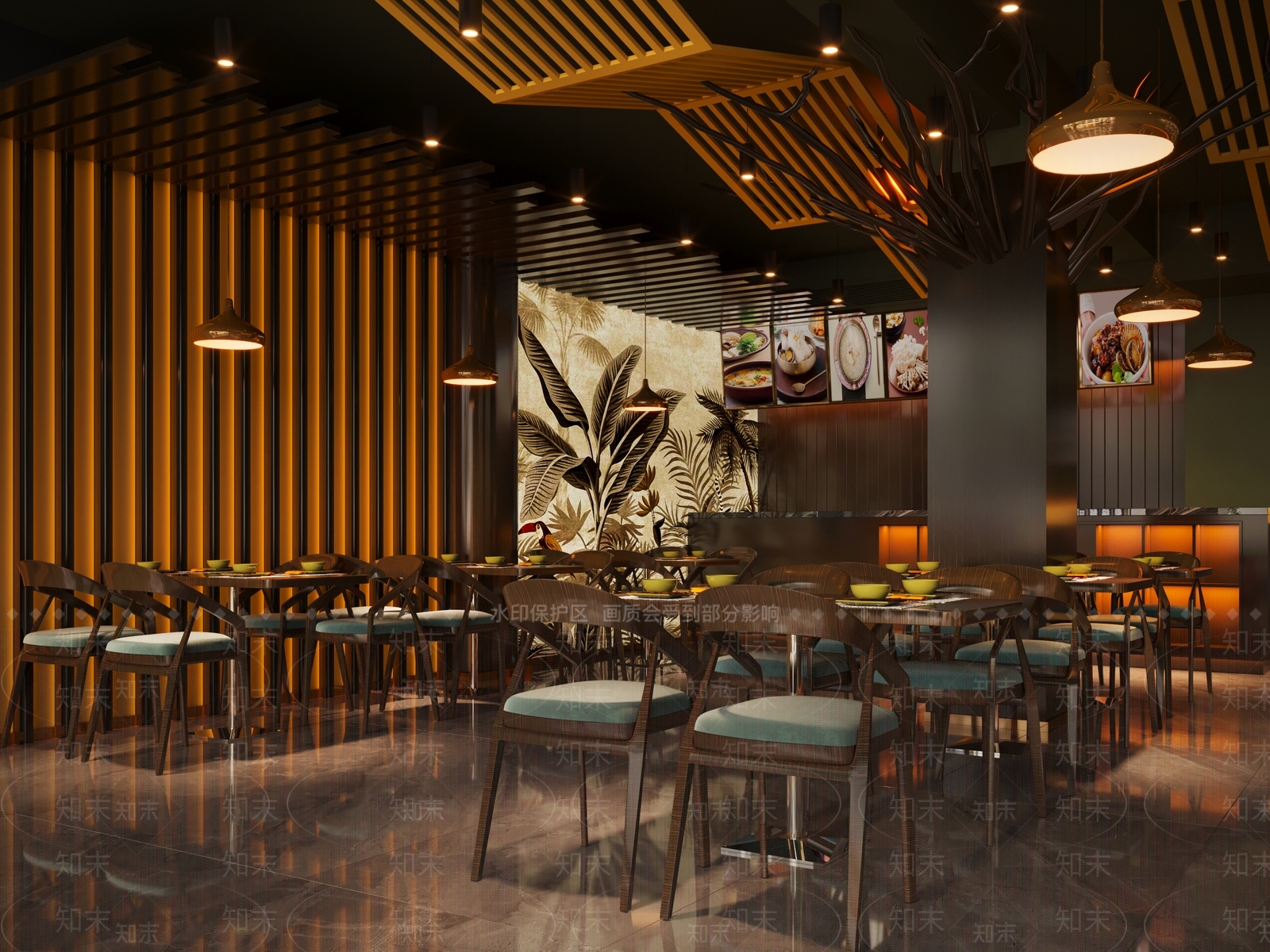 现代其他餐饮空间3D模型下载【ID:1214445517】
