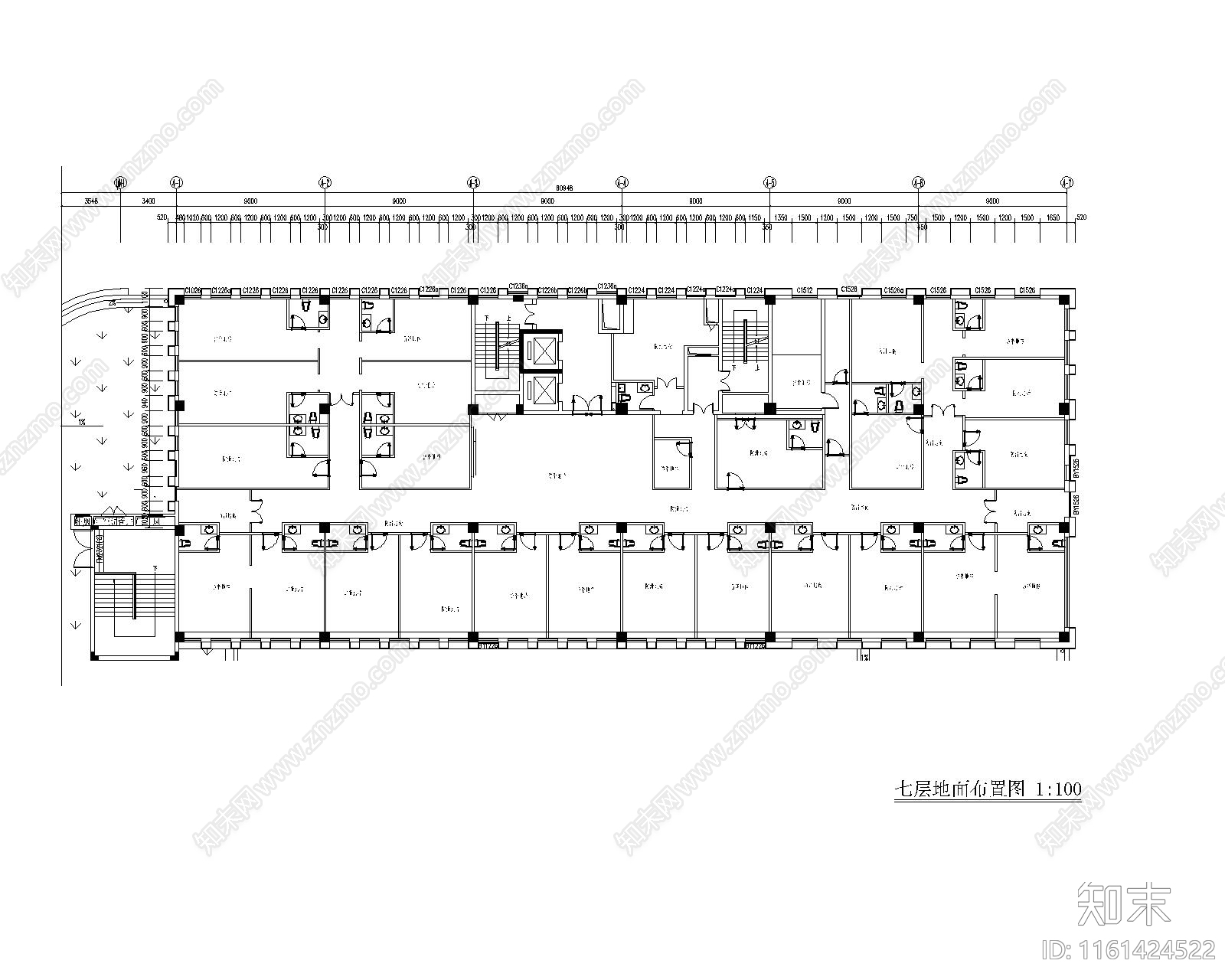 1000平米棋牌室平面布置图顶面设备消防布置图施工图下载【ID:1161424522】