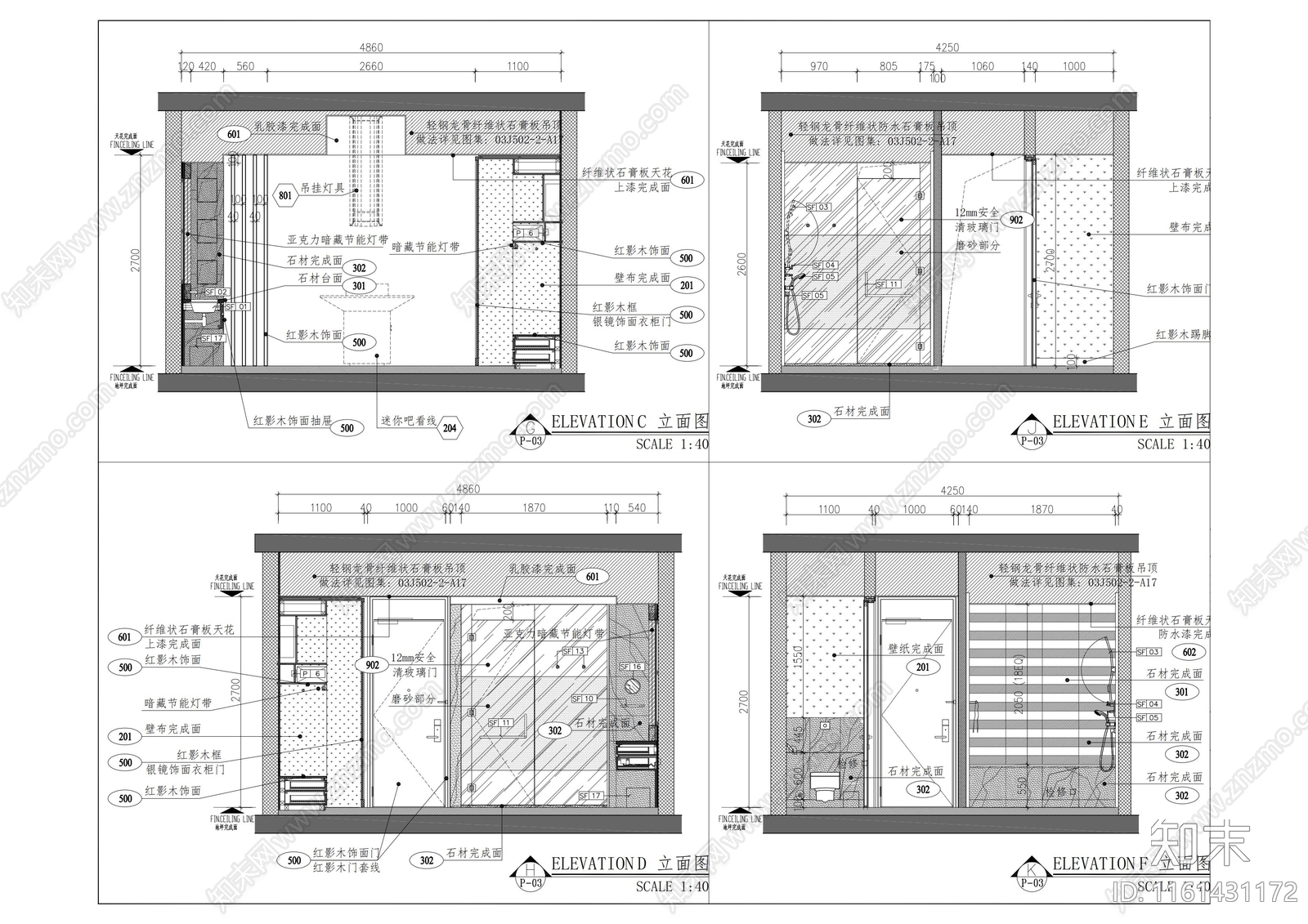 酒店标准cad施工图下载【ID:1161431172】