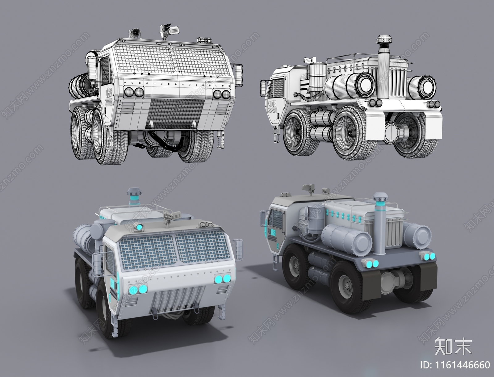 未来卡车3D模型下载【ID:1161446660】