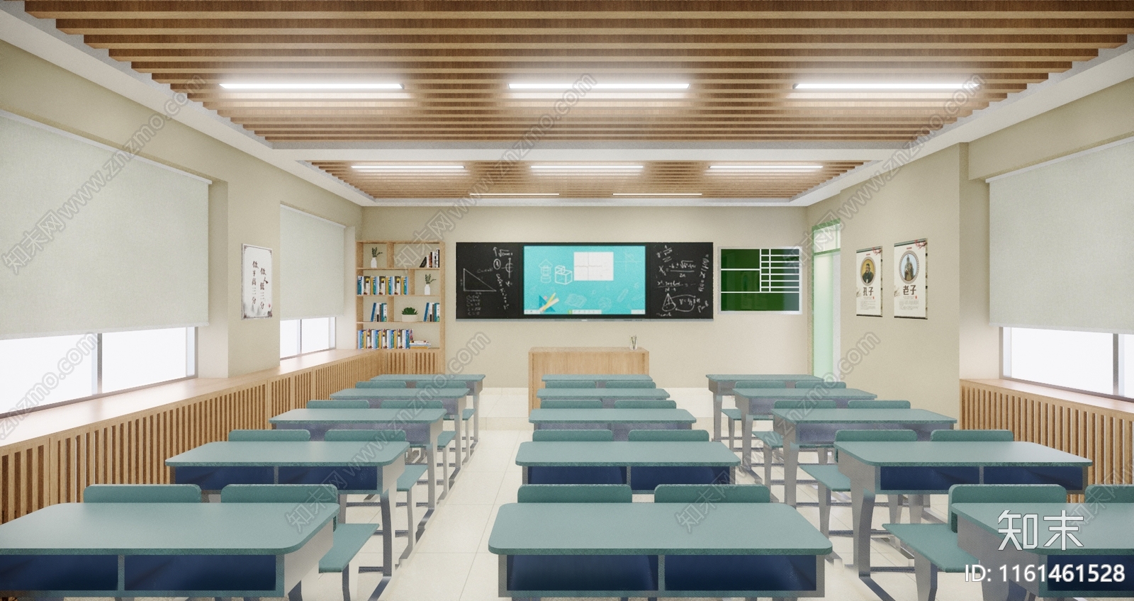 现代学校教室SU模型下载【ID:1161461528】