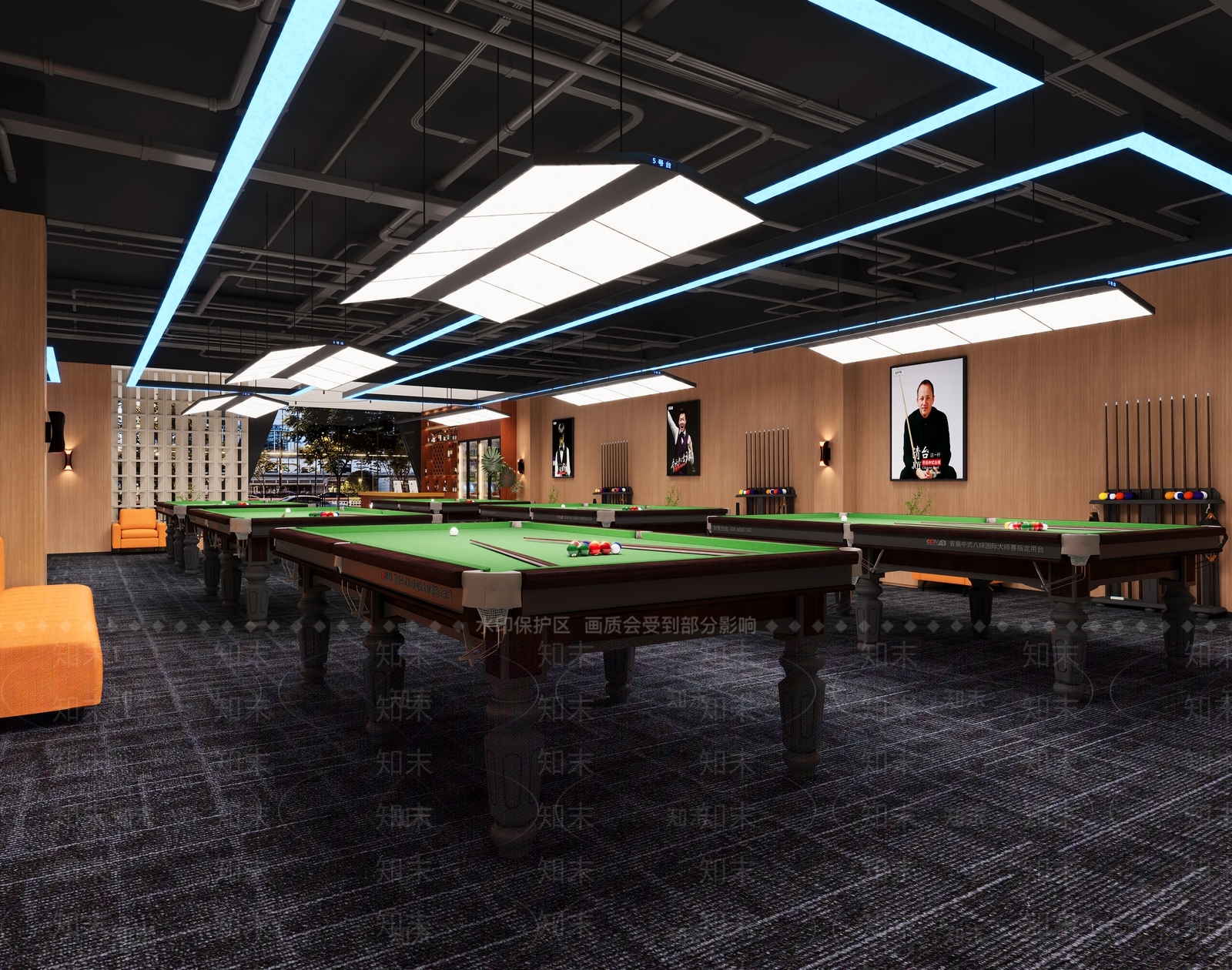 现代棋牌室3D模型下载【ID:1161462828】