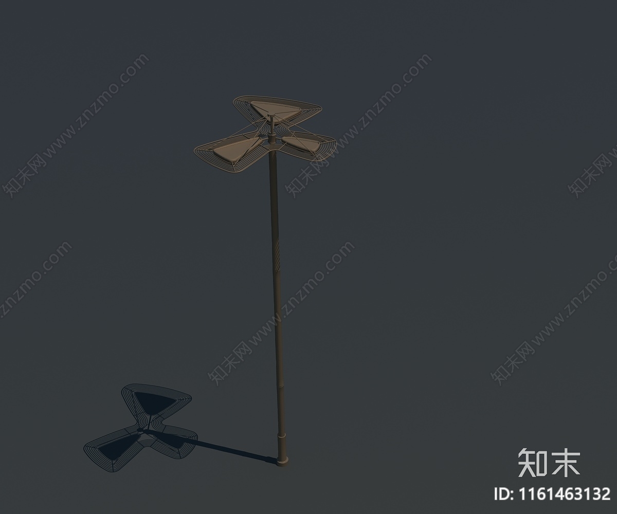 现代竹蜻蜓高杆灯3D模型下载【ID:1161463132】