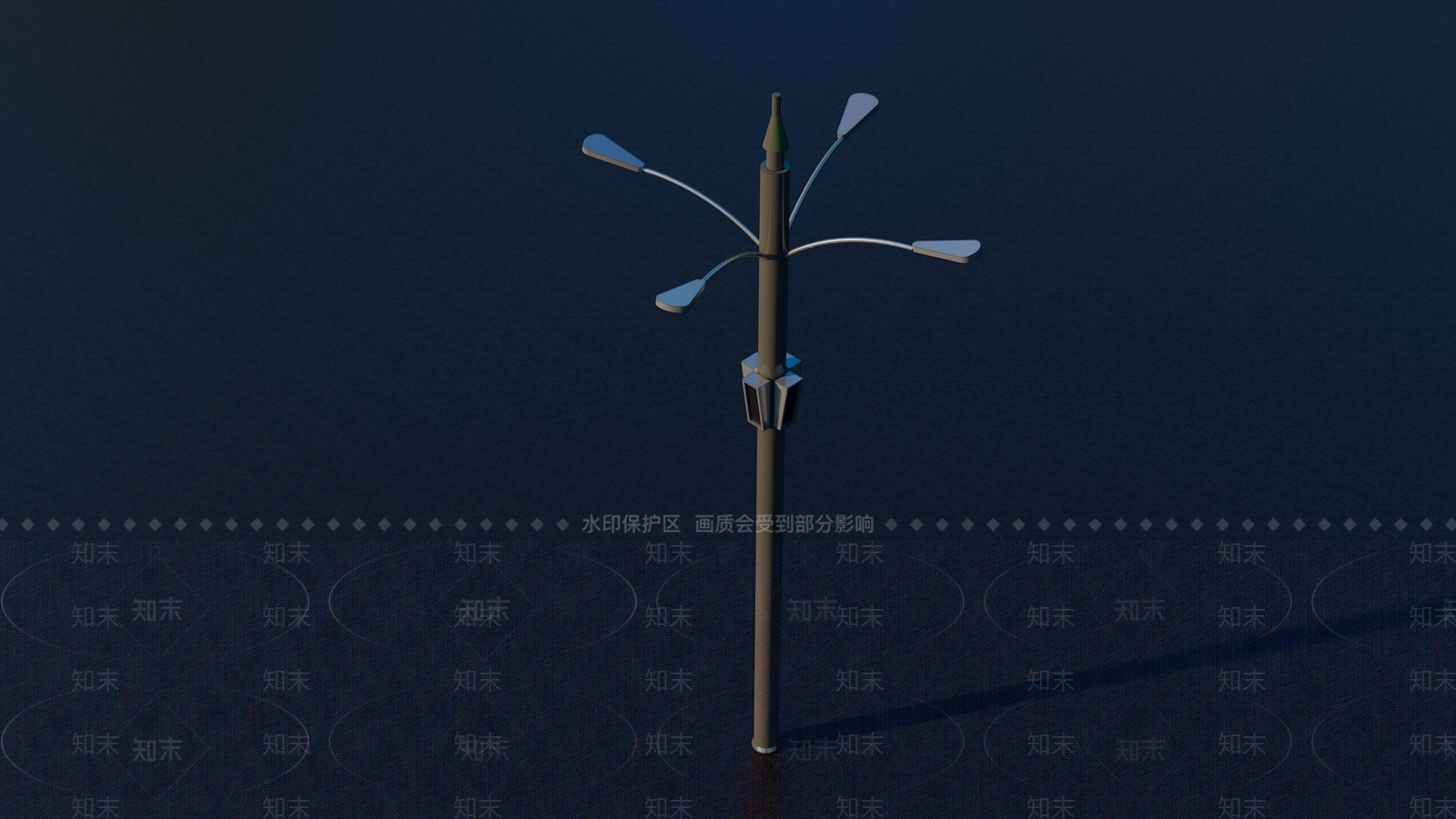 现代路灯SU模型下载【ID:1161464607】