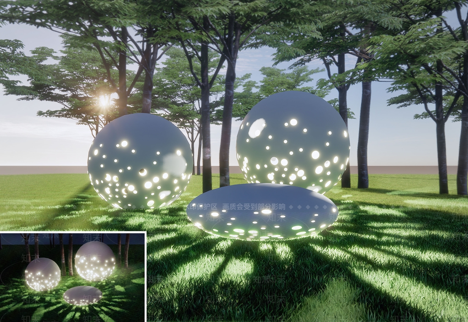现代景观灯3D模型下载【ID:1161482279】
