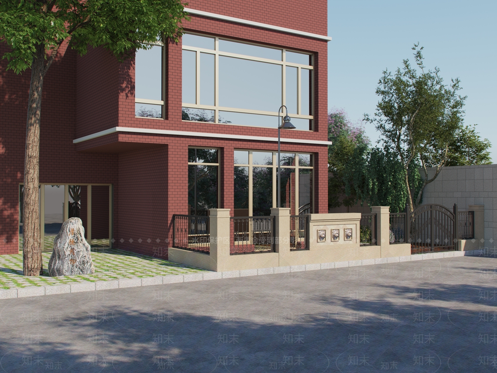 现代别墅围墙3D模型下载【ID:1161473707】